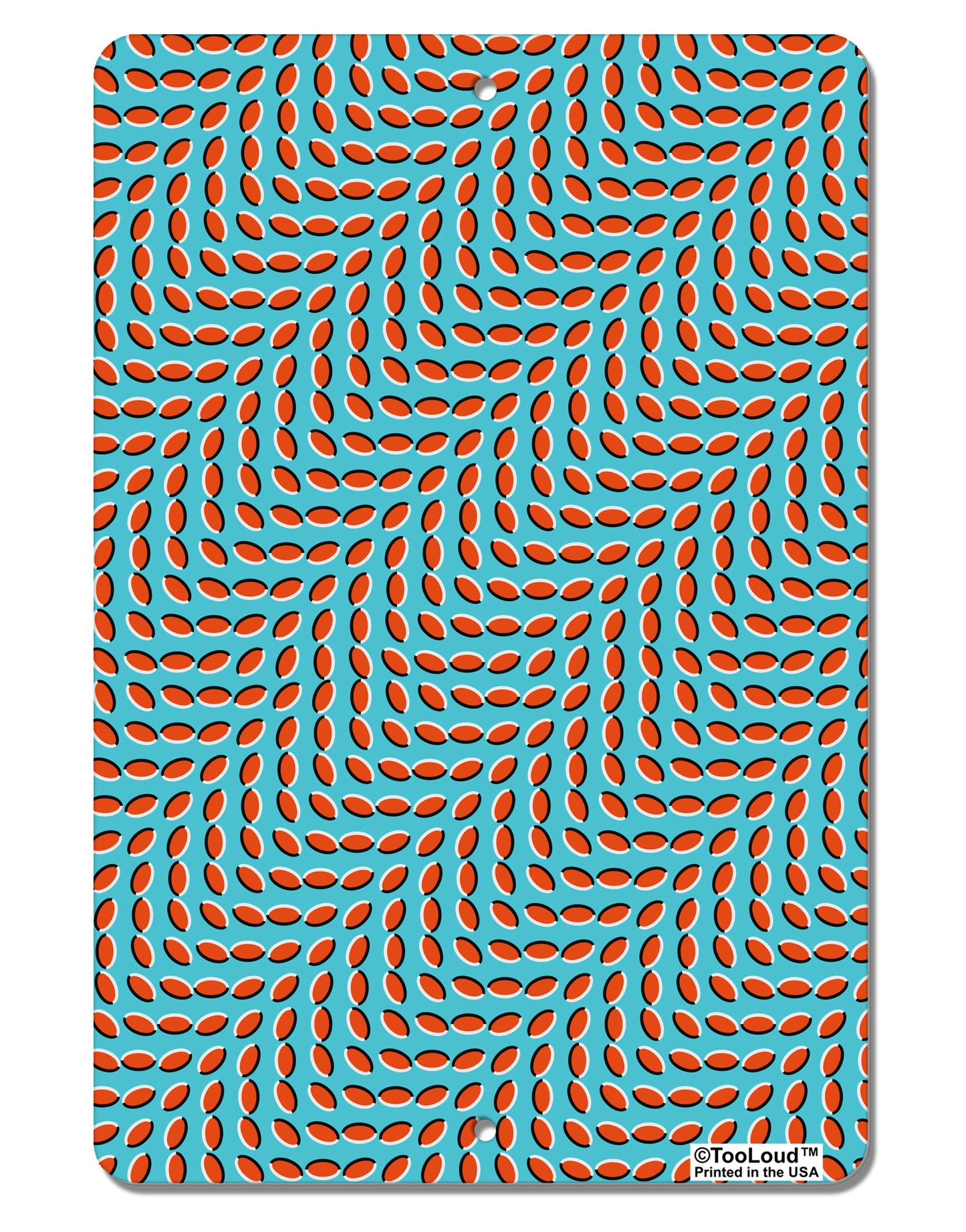 Swimming Fish Optical Illusion Aluminum 8 x 12" Aluminum Sign All Over Print-Aluminum Sign-TooLoud-White-Davson Sales
