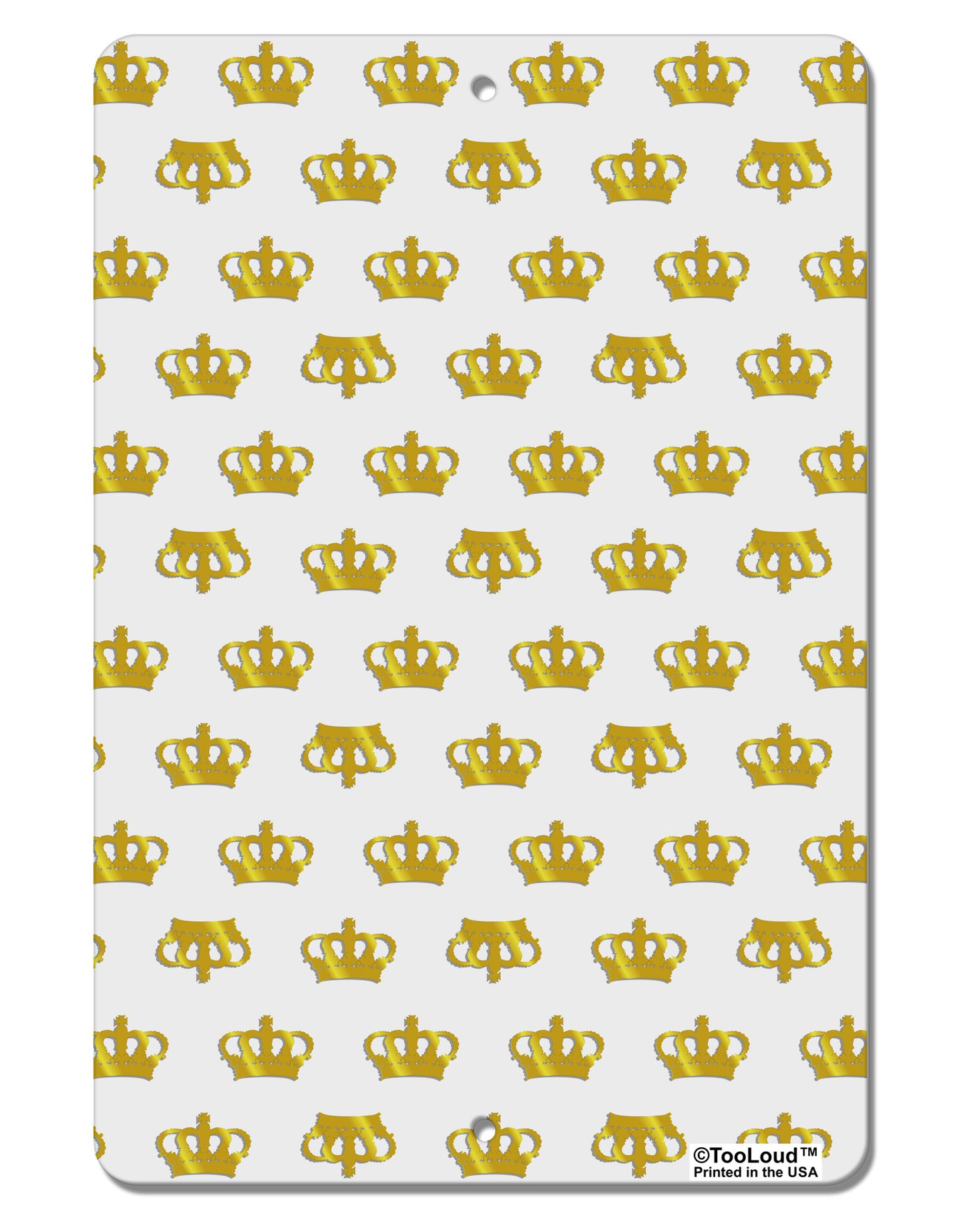 Gold Crowns AOP Aluminum 8 x 12" Aluminum Sign All Over Print by TooLoud-Aluminum Sign-TooLoud-White-Davson Sales