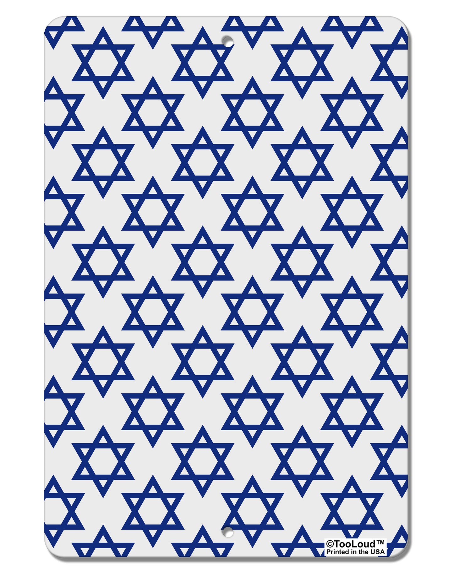 Stars of David Jewish Aluminum 8 x 12" Aluminum Sign All Over Print by TooLoud-Aluminum Sign-TooLoud-White-Davson Sales