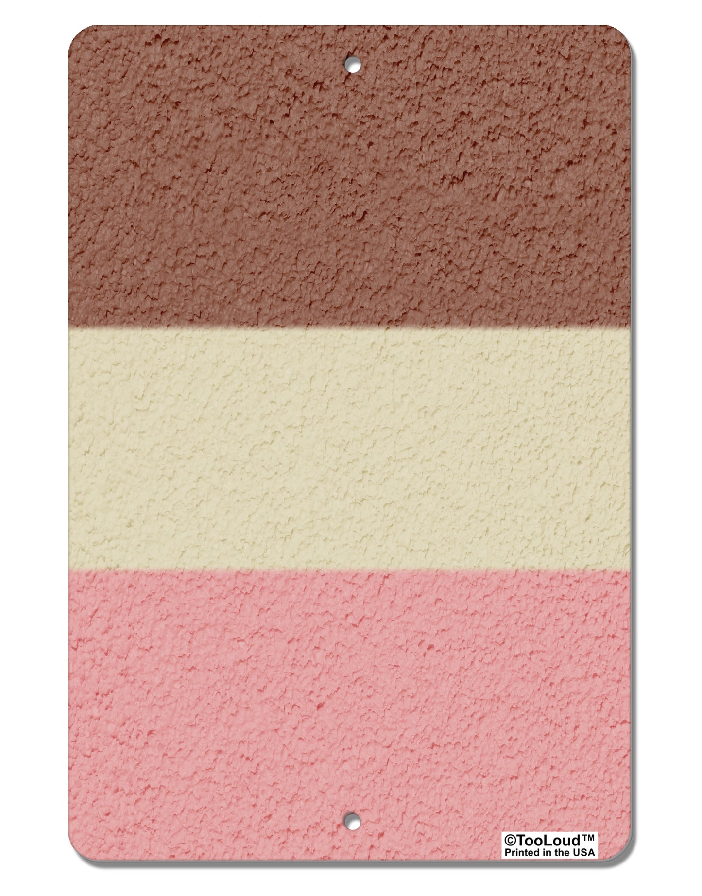 Horizontal Neapolitan Ice Cream Aluminum 8 x 12" Aluminum Sign All Over Print by TooLoud-Aluminum Sign-TooLoud-White-Davson Sales