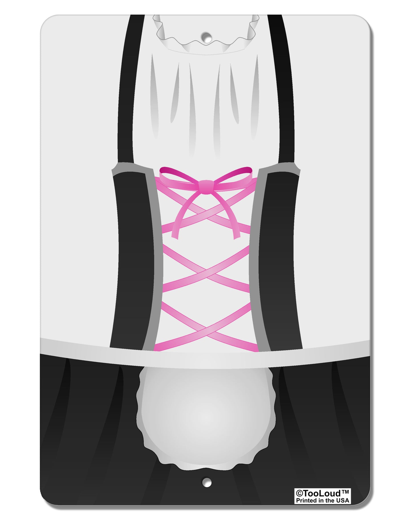 Dirndl Costume Black Aluminum 8 x 12" Aluminum Sign All Over Print by TooLoud-Aluminum Sign-TooLoud-White-Davson Sales