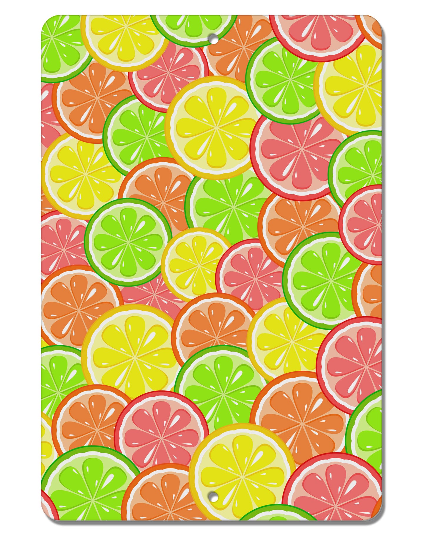 Colorful Citrus Fruits Aluminum 8 x 12" Aluminum Sign All Over Print-Aluminum Sign-TooLoud-White-Davson Sales