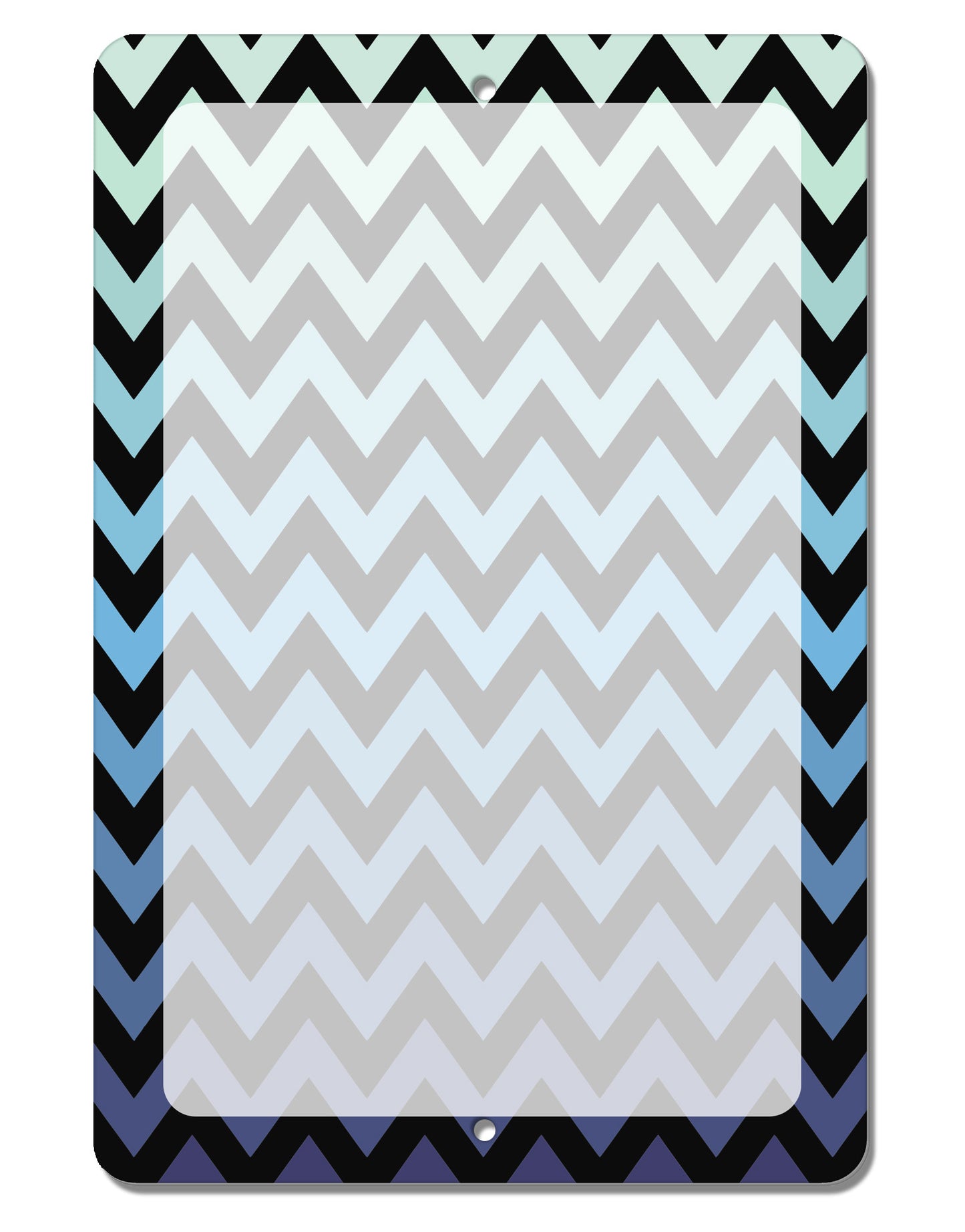 Cool Ocean Zig Zags Aluminum 8 x 12" Dry Erase Board Sign All Over Print-Dry Erase Board-TooLoud-White-Davson Sales