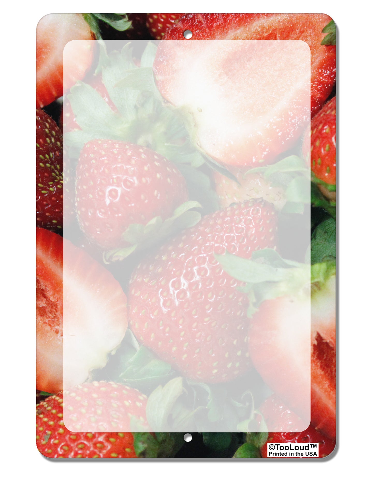 Strawberries All Over Aluminum 8 x 12" Dry Erase Board Sign All Over Print-Dry Erase Board-TooLoud-White-Davson Sales