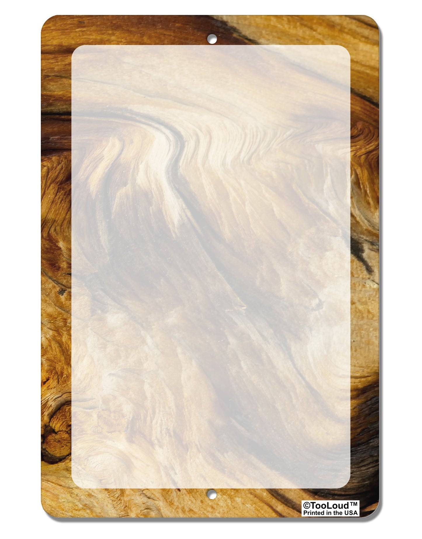 TooLoud Wood Texture AOP Aluminum 8 x 12" Dry Erase Board Sign All Over Print-Dry Erase Board-TooLoud-White-Davson Sales
