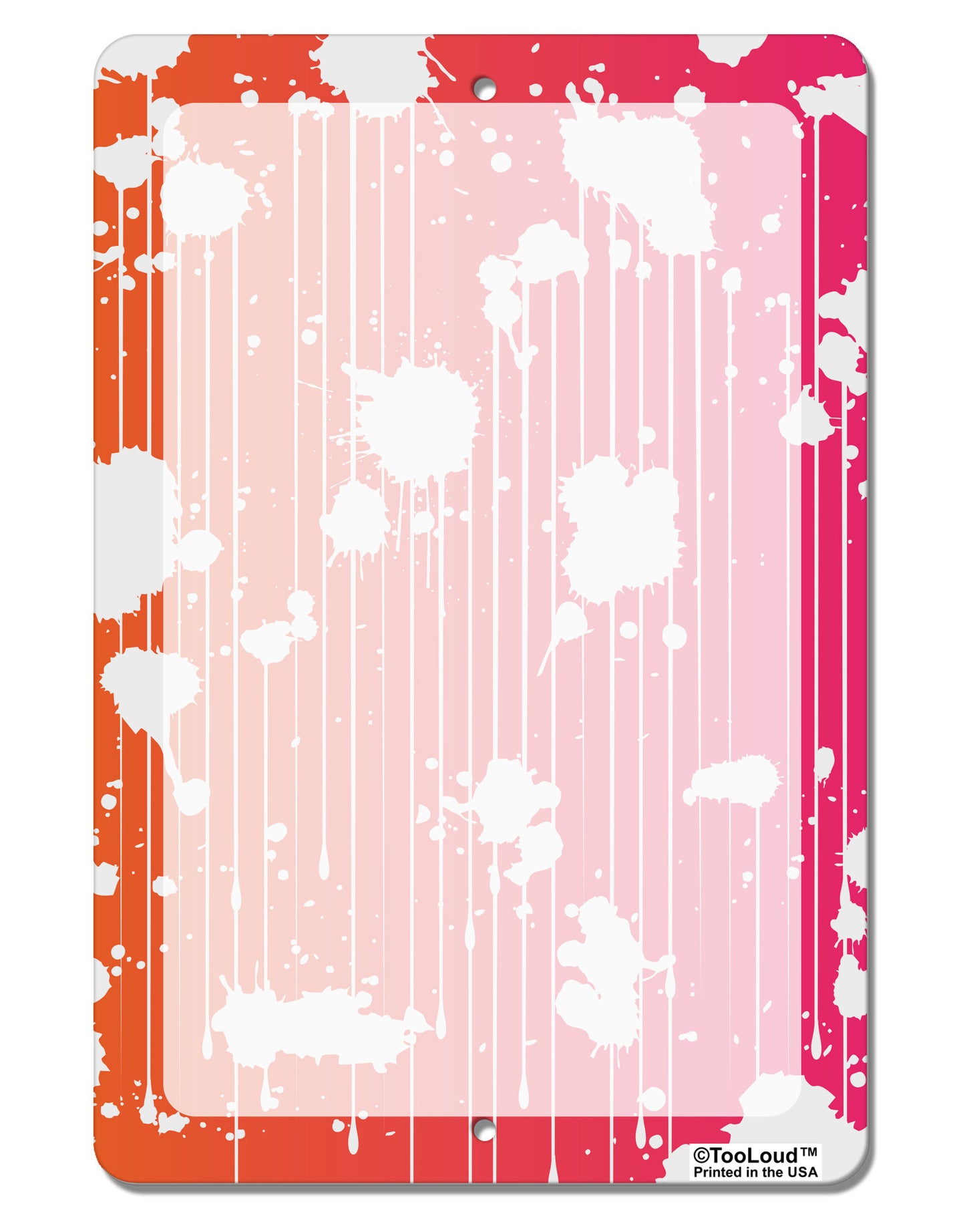 Splatter AOP - Orange Pink Aluminum 8 x 12" Dry Erase Board Sign All Over Print-Dry Erase Board-TooLoud-White-Davson Sales