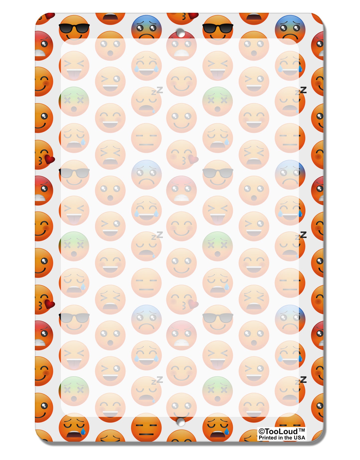 Lots Of Emojis AOP Aluminum 8 x 12" Dry Erase Board Sign All Over Print-Dry Erase Board-TooLoud-White-Davson Sales
