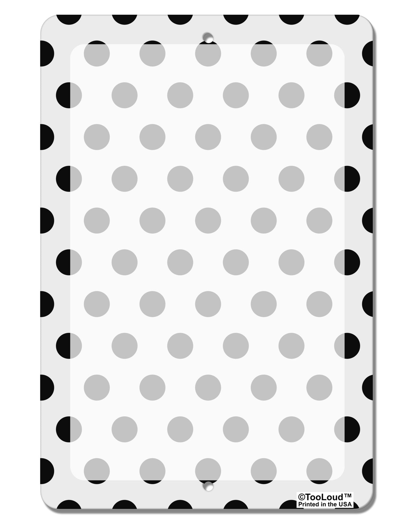 Black Polka Dots on White Aluminum 8 x 12" Dry Erase Board Sign All Over Print by TooLoud-Dry Erase Board-TooLoud-White-Davson Sales