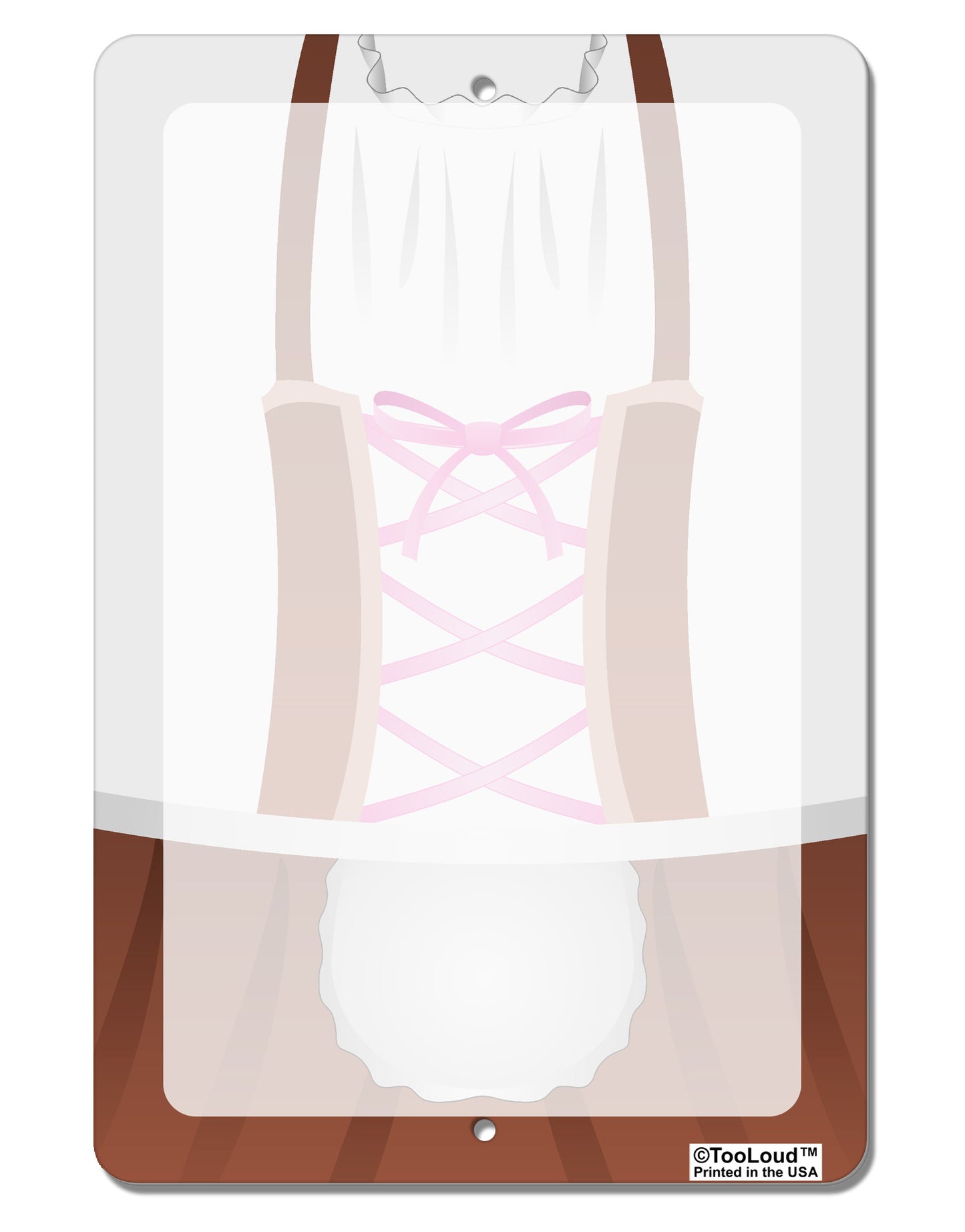 Dirndl Costume Brown Aluminum 8 x 12" Dry Erase Board Sign All Over Print by TooLoud-Dry Erase Board-TooLoud-White-Davson Sales