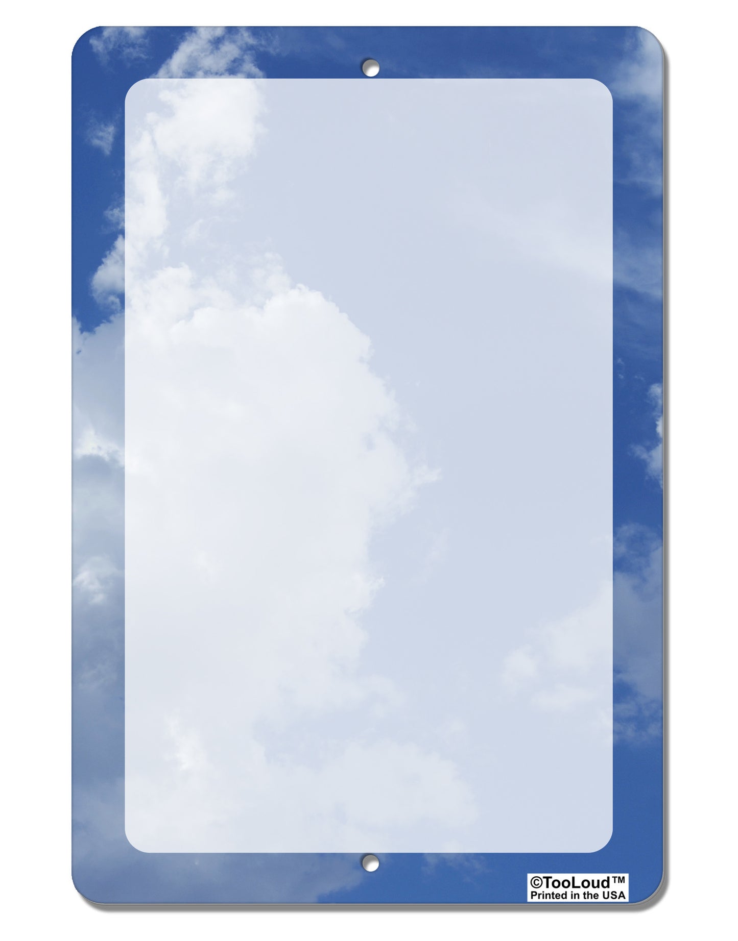 Clouds All Over Aluminum 8 x 12" Dry Erase Board Sign All Over Print-Dry Erase Board-TooLoud-White-Davson Sales