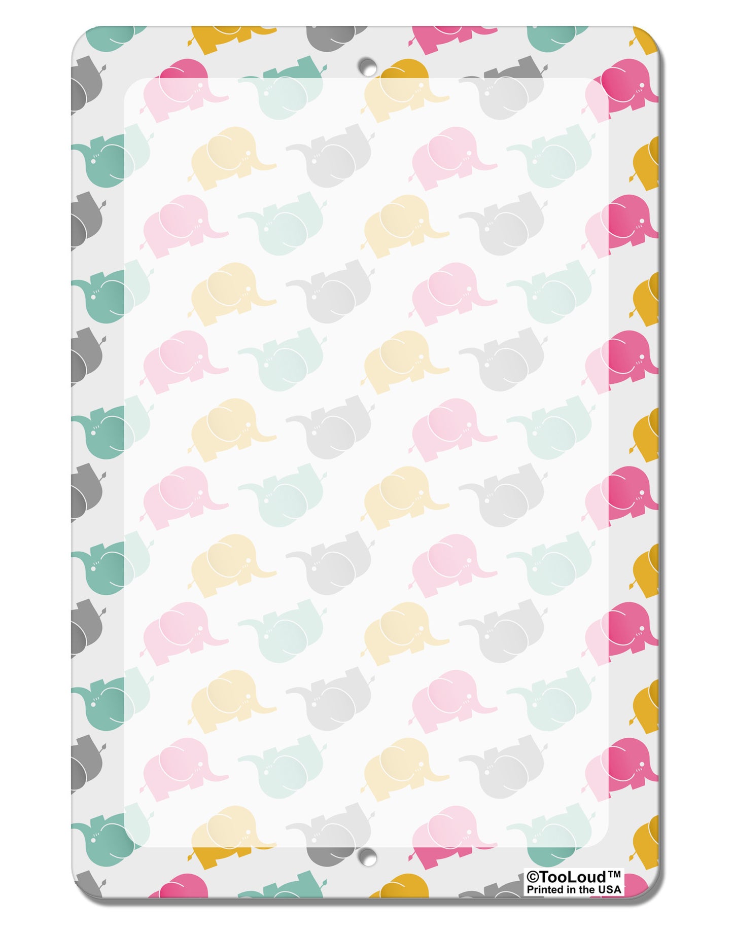 Cute Baby Elephants AOP Aluminum 8 x 12" Dry Erase Board Sign All Over Print-Dry Erase Board-TooLoud-White-Davson Sales