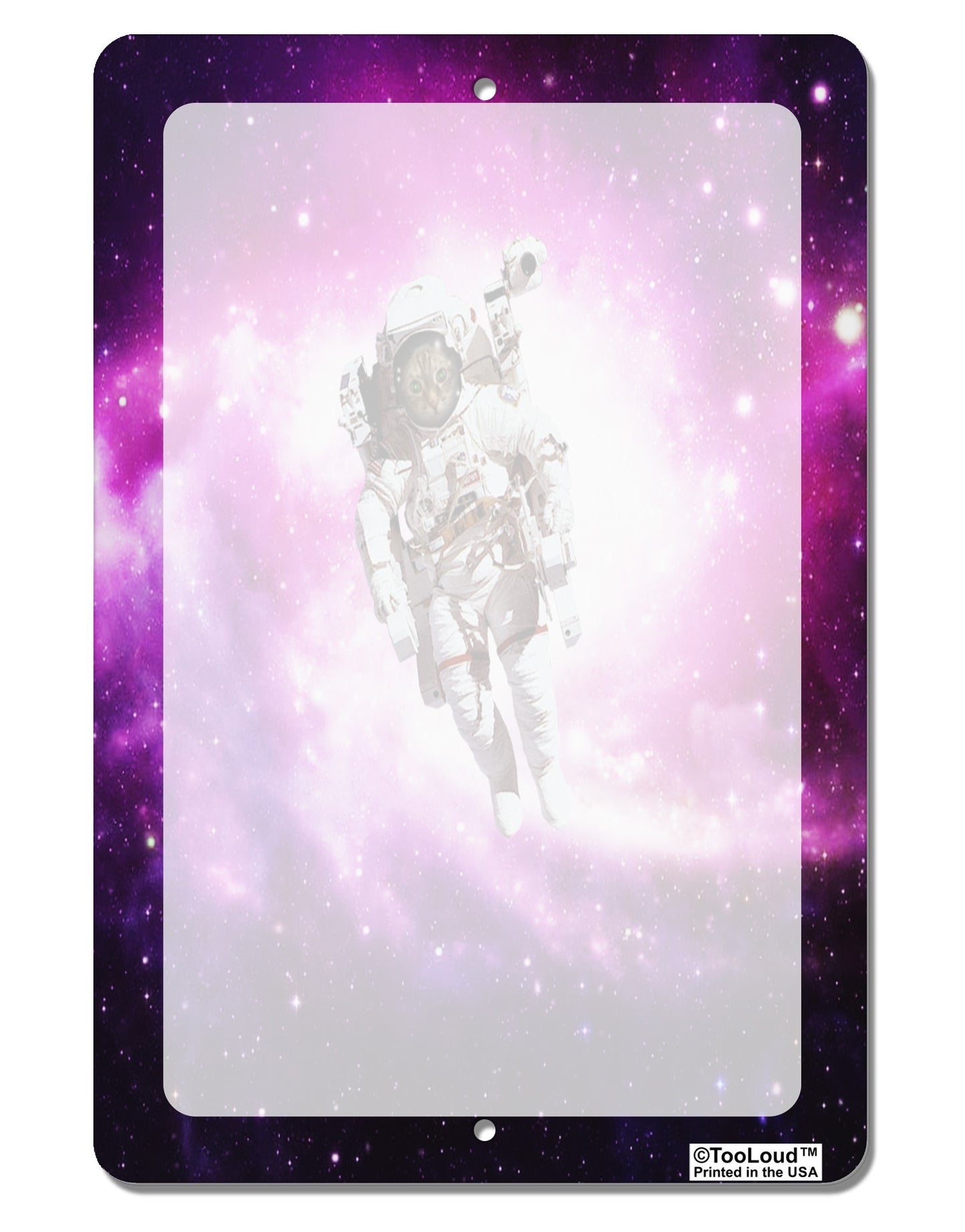 Astronaut Cat AOP Aluminum 8 x 12" Dry Erase Board Sign All Over Print-Dry Erase Board-TooLoud-White-Davson Sales