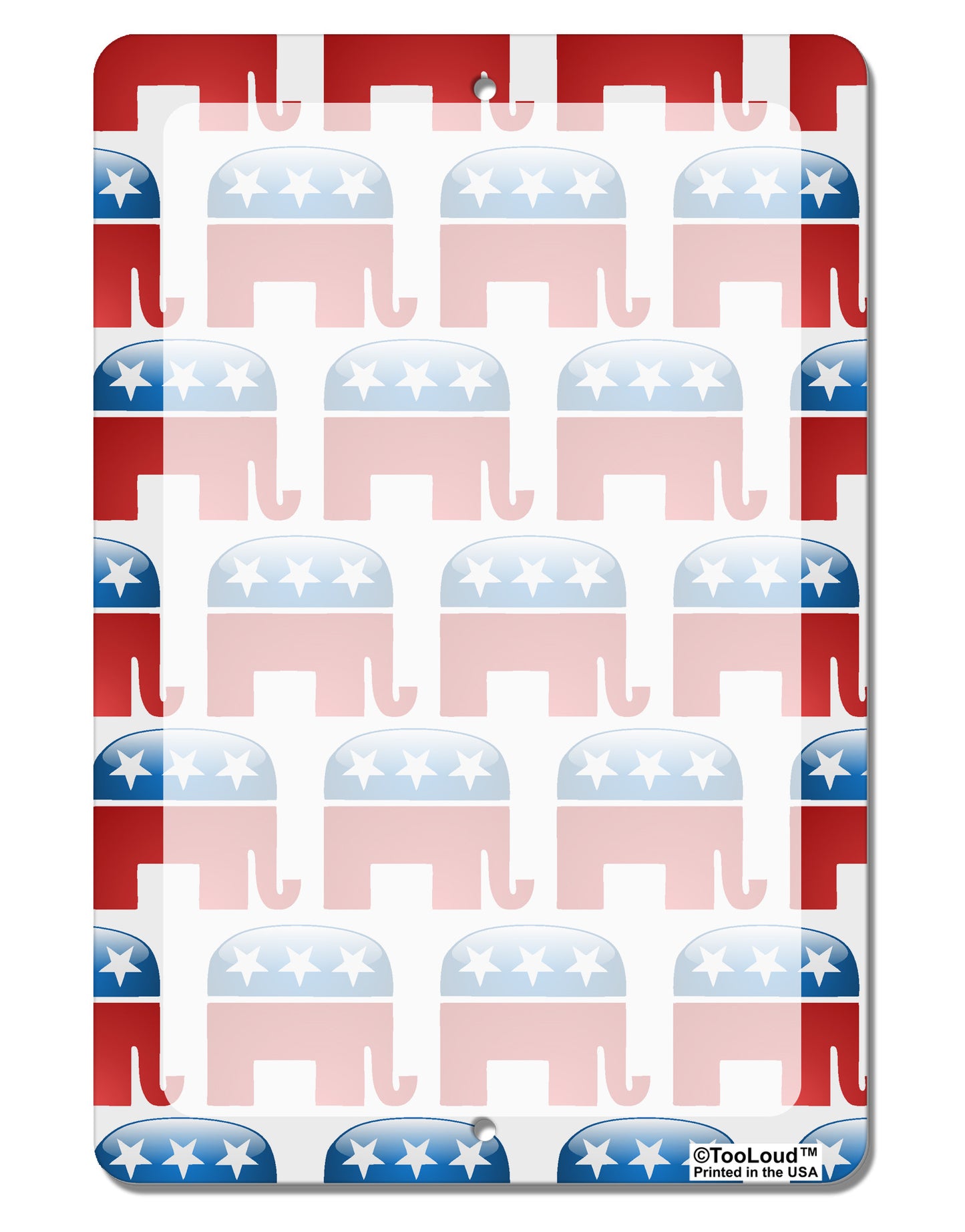 Republican Symbol All Over Aluminum 8 x 12" Dry Erase Board Sign All Over Print-Dry Erase Board-TooLoud-White-Davson Sales