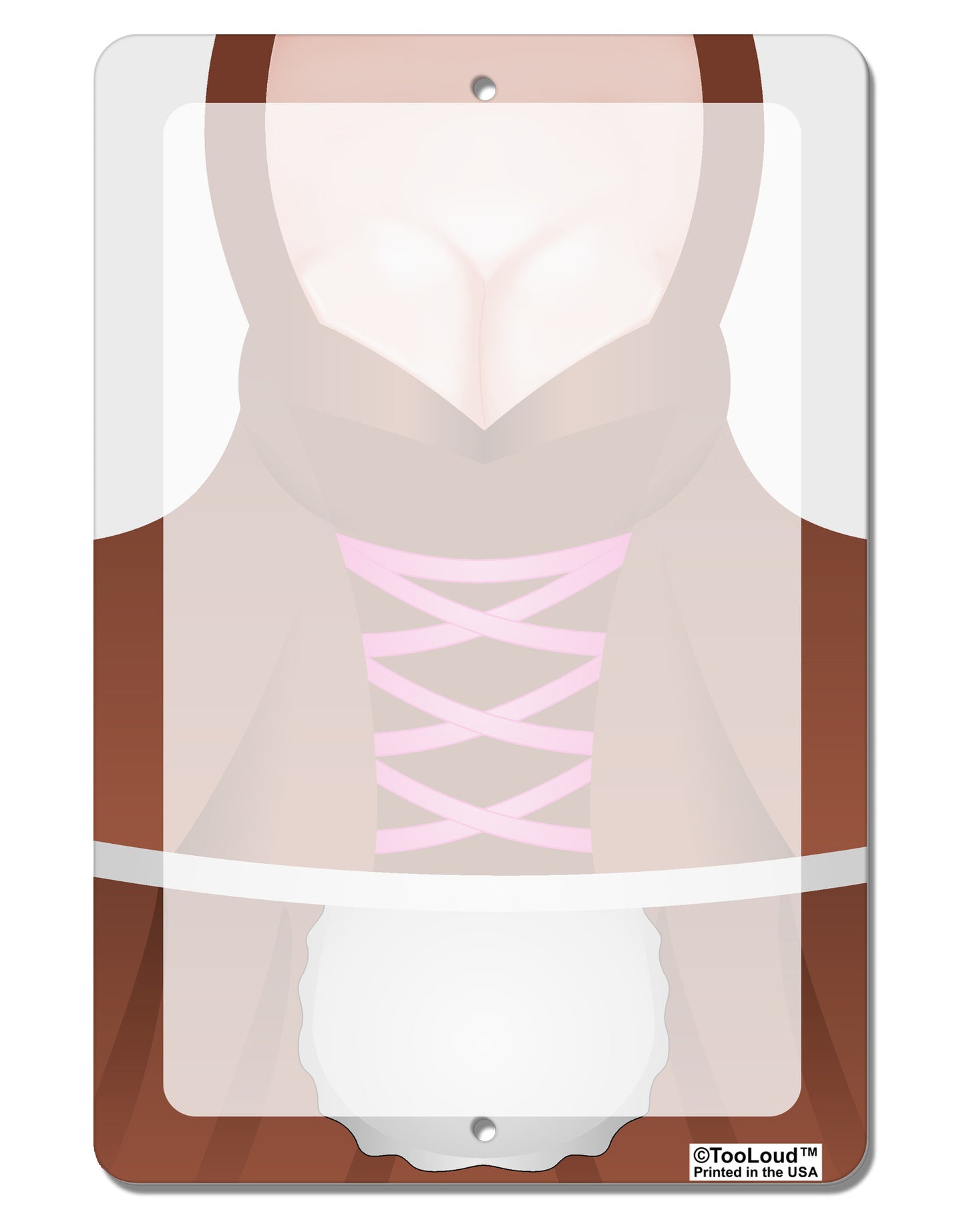 Sexy Dirndl Costume Brown Aluminum 8 x 12" Dry Erase Board Sign All Over Print by TooLoud-Dry Erase Board-TooLoud-White-Davson Sales