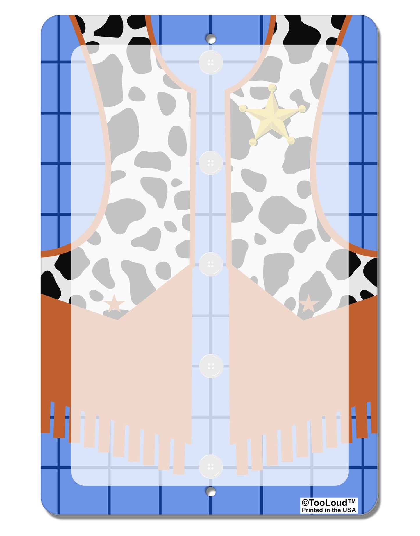 Cowboy Blue AOP Aluminum 8 x 12" Dry Erase Board Sign All Over Print-Dry Erase Board-TooLoud-White-Davson Sales