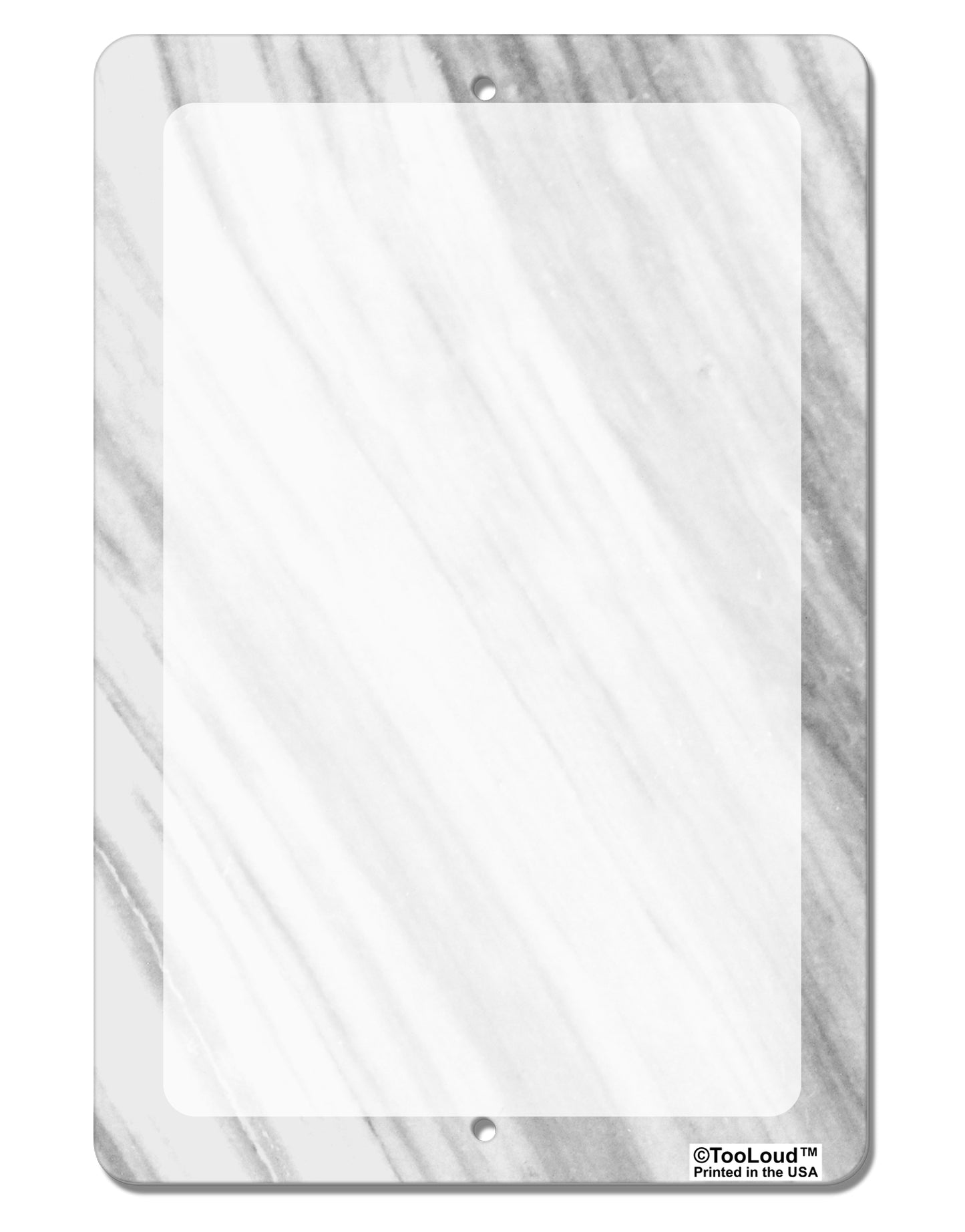 White Marble Pattern Aluminum 8 x 12" Dry Erase Board Sign All Over Print by TooLoud-TooLoud-White-Davson Sales