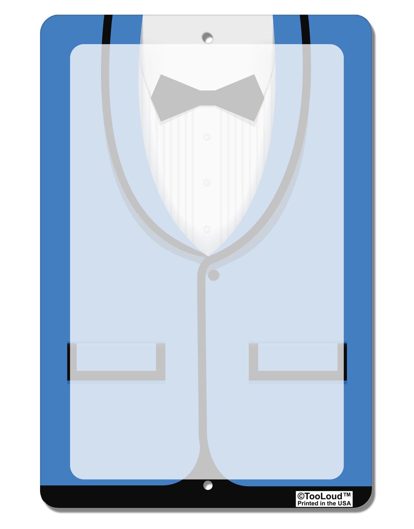 Blue Tuxedo Suit Costume Aluminum 8 x 12" Dry Erase Board Sign All Over Print-Dry Erase Board-TooLoud-White-Davson Sales