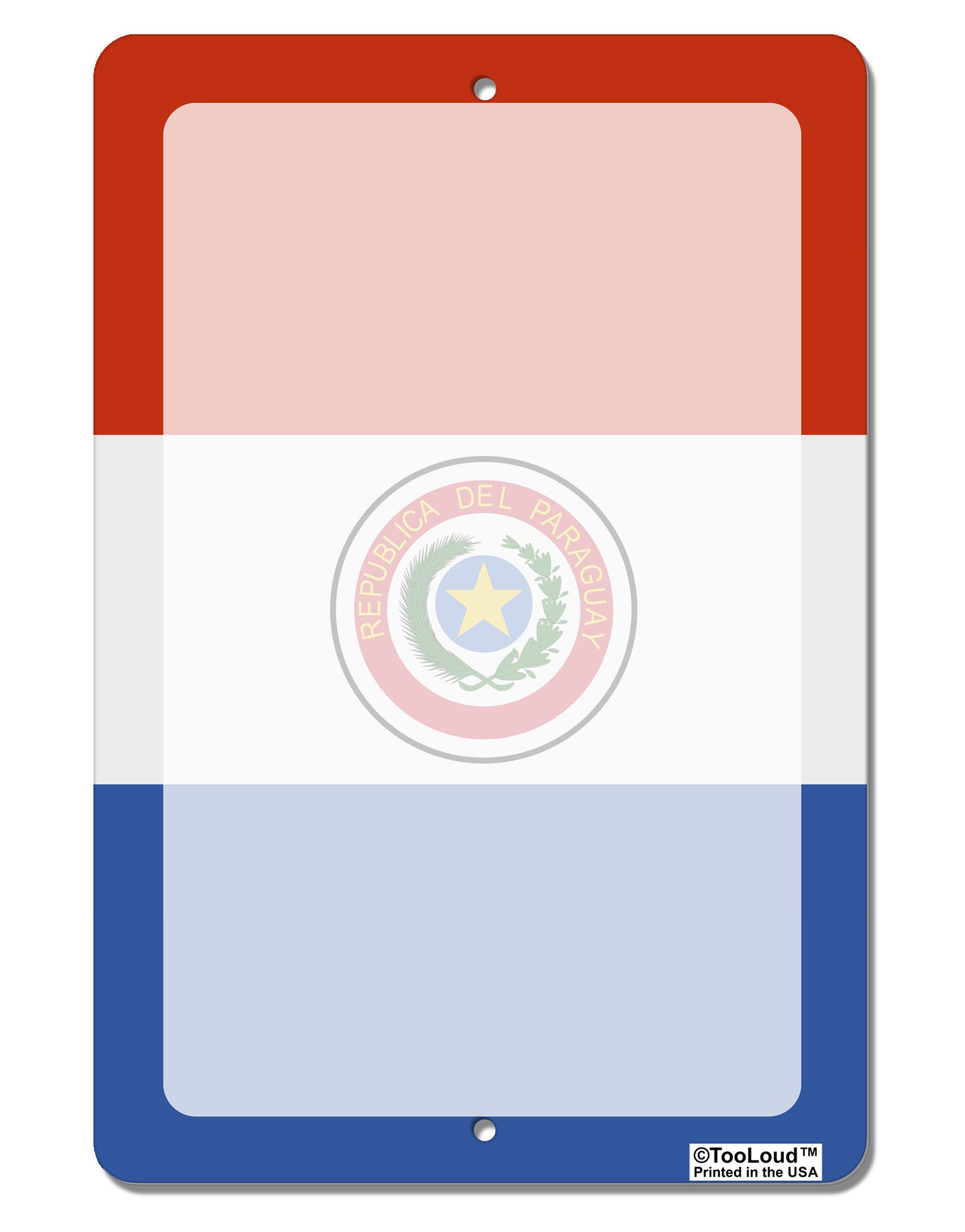 Paraguay Flag AOP Aluminum 8 x 12" Dry Erase Board Sign All Over Print-Dry Erase Board-TooLoud-White-Davson Sales