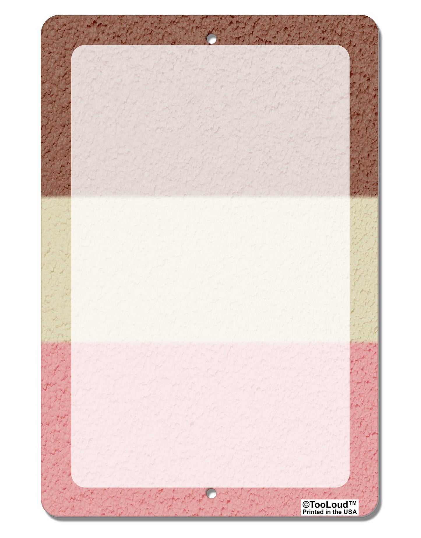 Horizontal Neapolitan Ice Cream Aluminum 8 x 12" Dry Erase Board Sign All Over Print by TooLoud-Dry Erase Board-TooLoud-White-Davson Sales