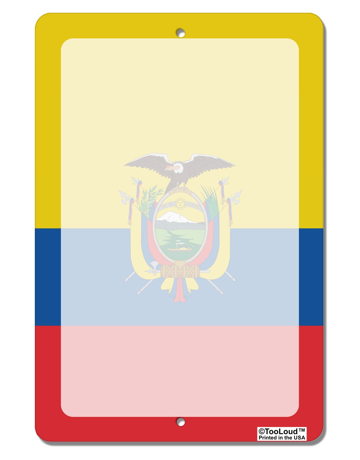 Ecuador Flag AOP Aluminum 8 x 12" Dry Erase Board Sign All Over Print-Dry Erase Board-TooLoud-White-Davson Sales