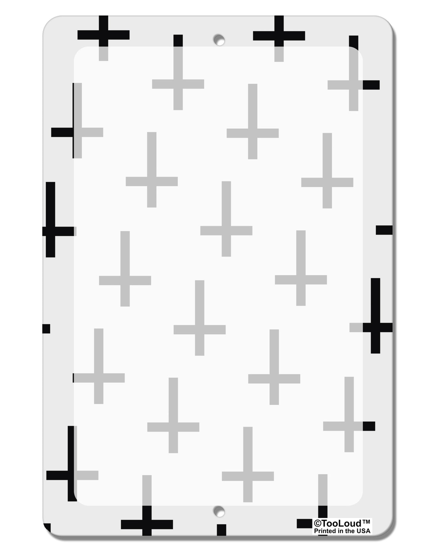 Inverted Crosses Aluminum 8 x 12" Dry Erase Board Sign All Over Print-Dry Erase Board-TooLoud-White-Davson Sales