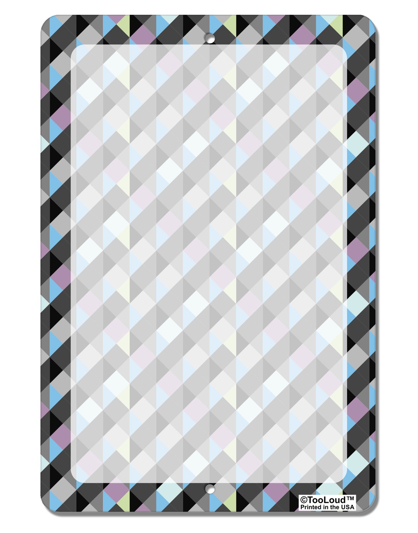 Plaid Pattern AOP Aluminum 8 x 12" Dry Erase Board Sign All Over Print-Dry Erase Board-TooLoud-White-Davson Sales