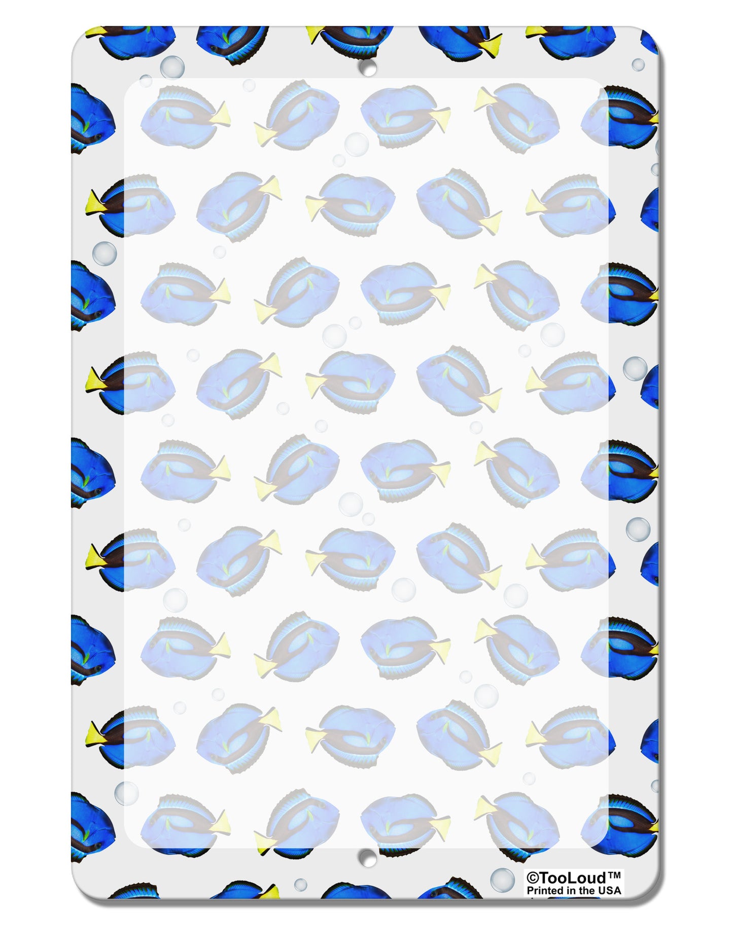 Blue Tang Fish AOP Aluminum 8 x 12" Dry Erase Board Sign All Over Print-Dry Erase Board-TooLoud-White-Davson Sales