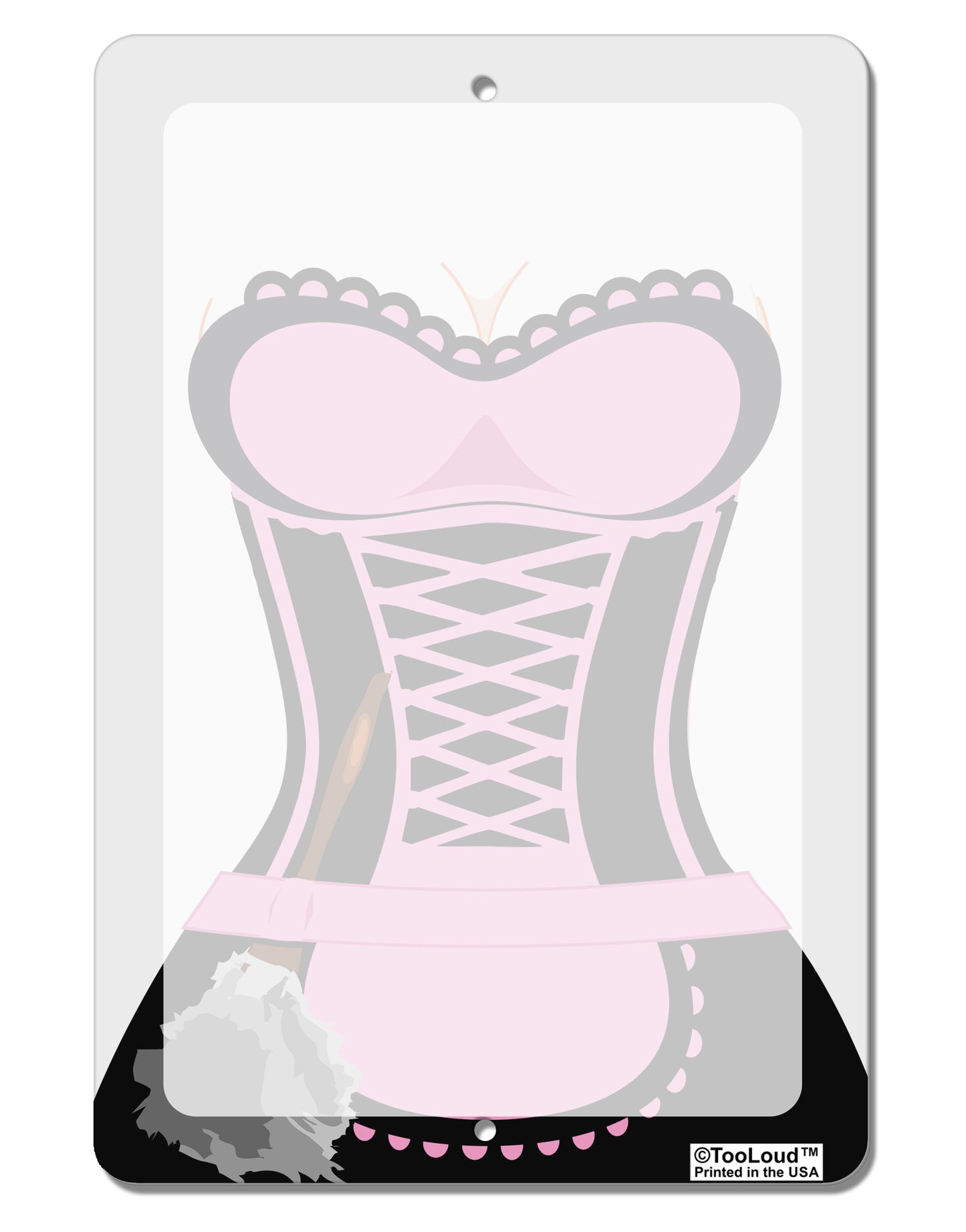 French Maid Pink AOP Aluminum 8 x 12" Dry Erase Board Sign All Over Print-Dry Erase Board-TooLoud-White-Davson Sales