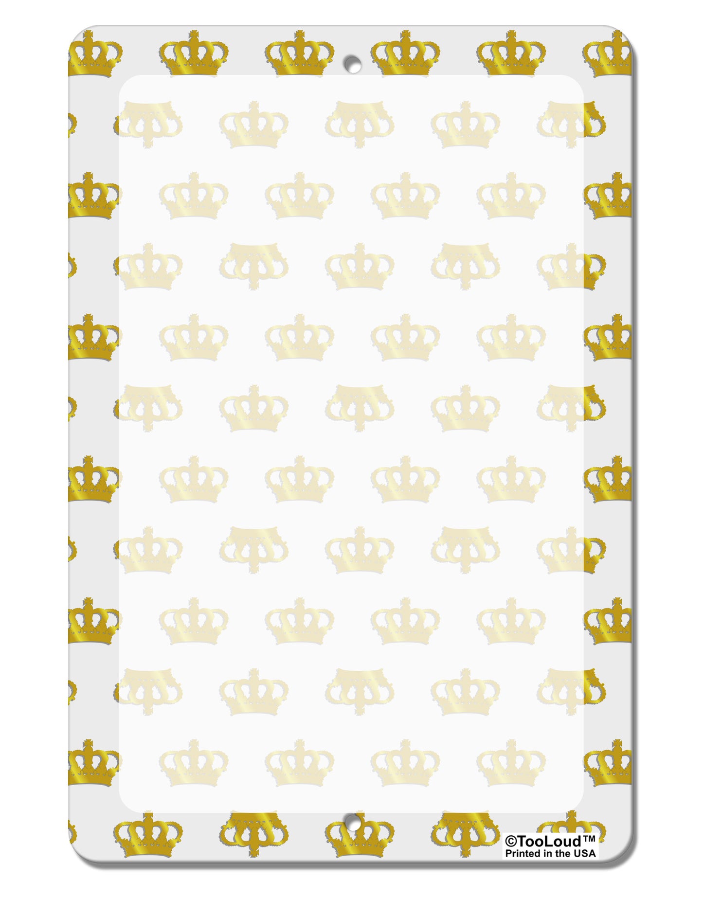 Gold Crowns AOP Aluminum 8 x 12" Dry Erase Board Sign All Over Print by TooLoud-Dry Erase Board-TooLoud-White-Davson Sales