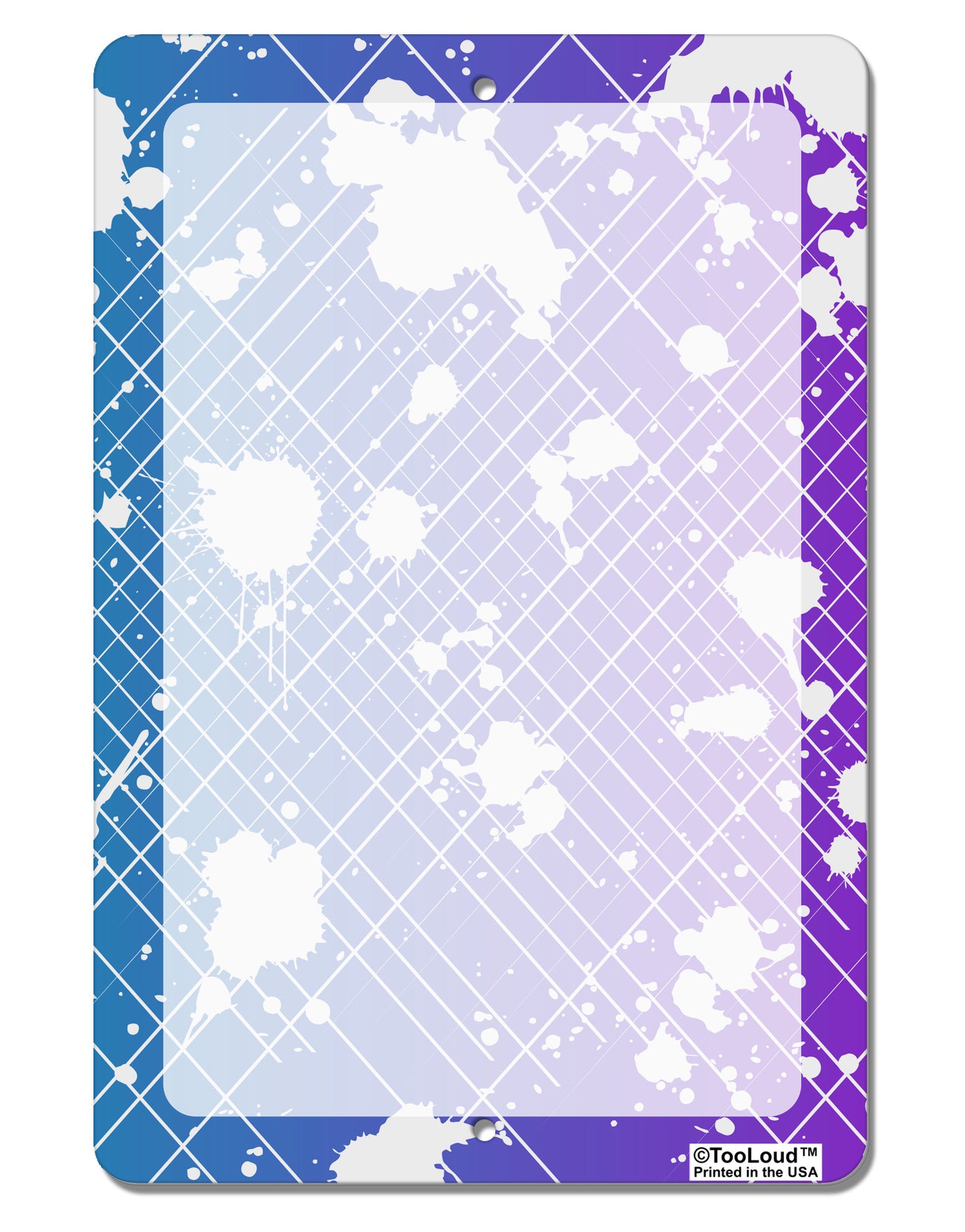 Splatter AOP - Blue Purple Aluminum 8 x 12" Dry Erase Board Sign All Over Print-Dry Erase Board-TooLoud-White-Davson Sales