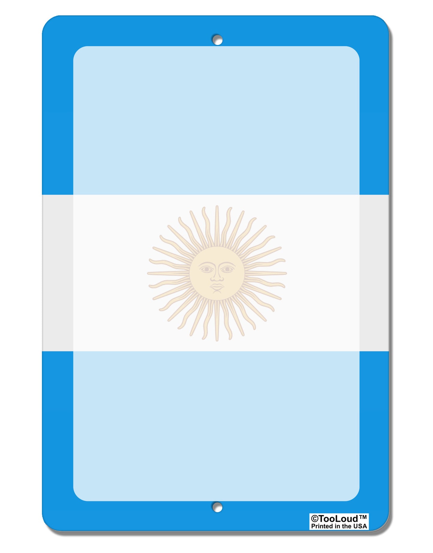 Argentina Flag AOP Aluminum 8 x 12" Dry Erase Board Sign All Over Print-Dry Erase Board-TooLoud-White-Davson Sales