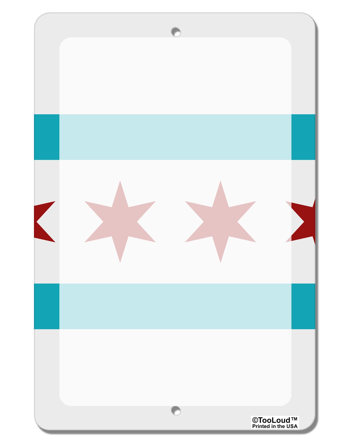 Chicago Flag AOP Aluminum 8 x 12" Dry Erase Board Sign All Over Print-Dry Erase Board-TooLoud-White-Davson Sales