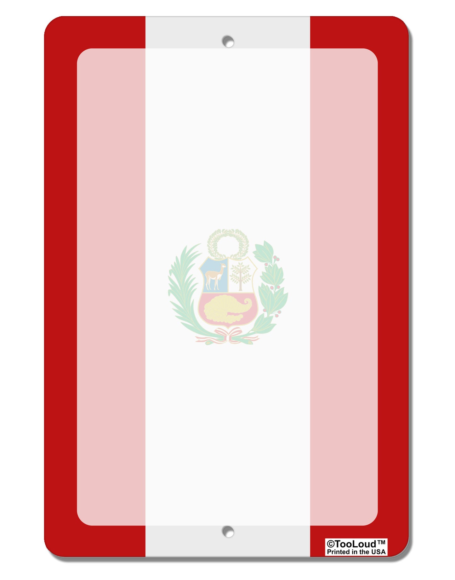 Peru Flag AOP Aluminum 8 x 12" Dry Erase Board Sign All Over Print-Dry Erase Board-TooLoud-White-Davson Sales