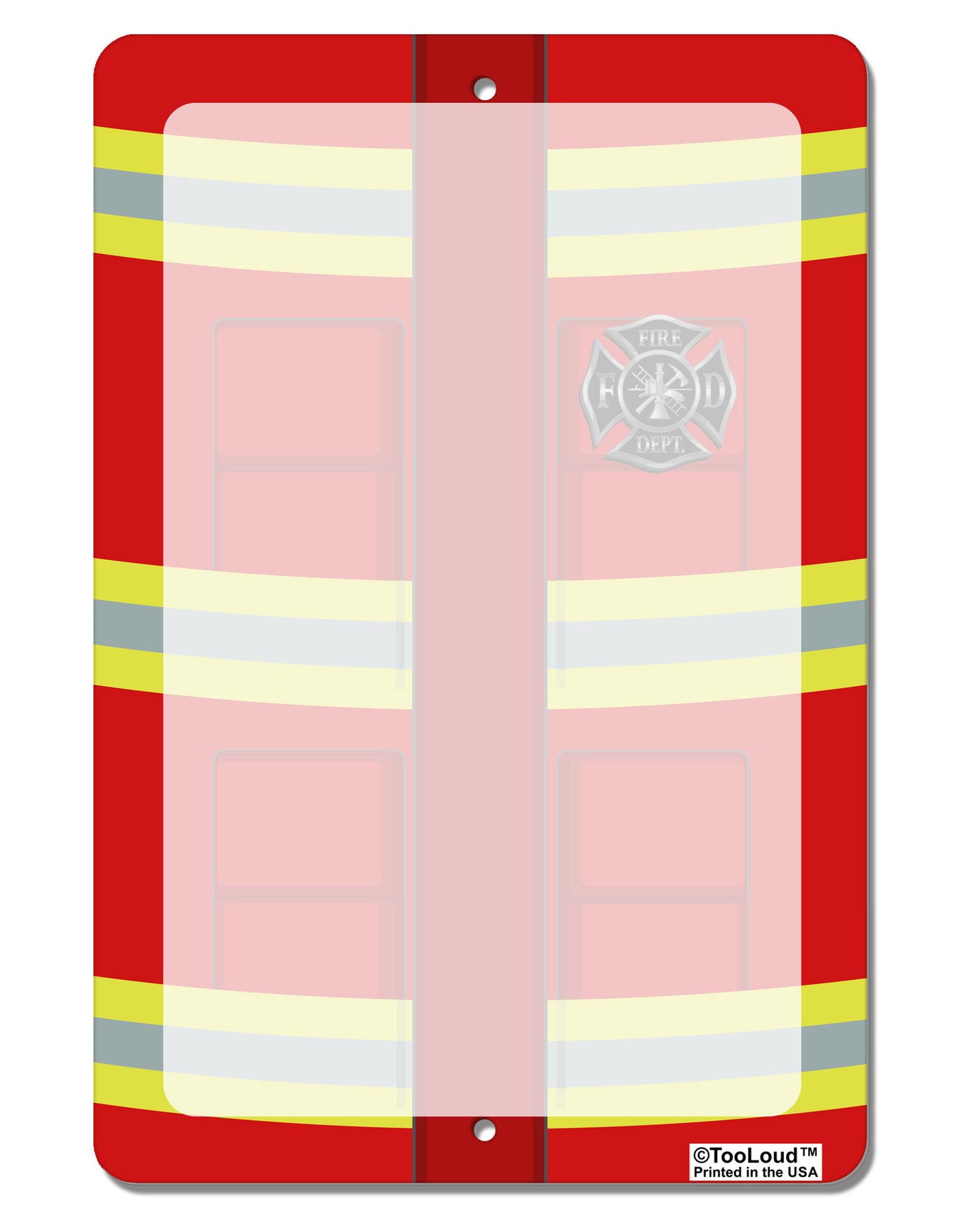 Firefighter Red AOP Aluminum 8 x 12" Dry Erase Board Sign All Over Print-Dry Erase Board-TooLoud-White-Davson Sales