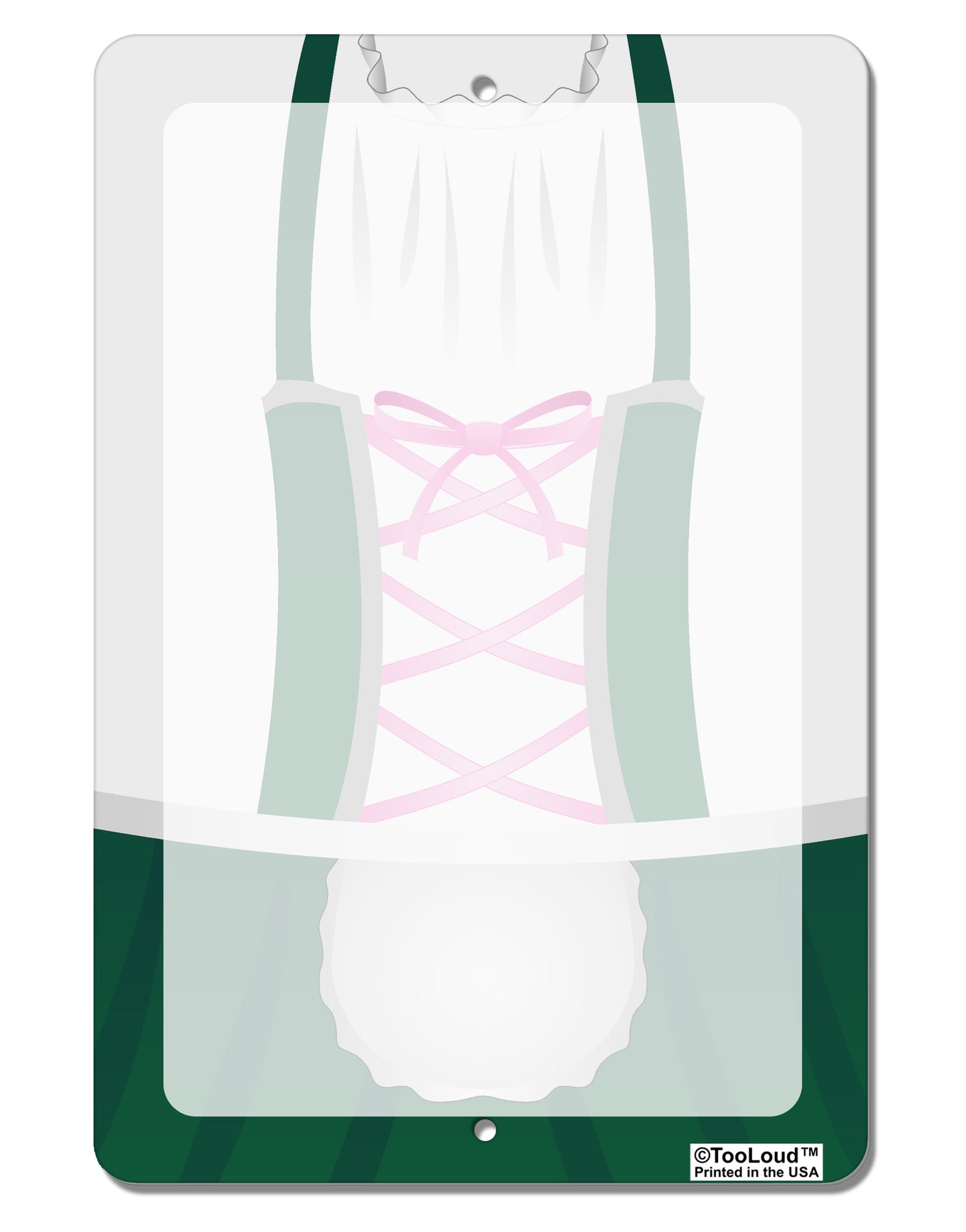 Dirndl Costume Green Aluminum 8 x 12" Dry Erase Board Sign All Over Print by TooLoud-Dry Erase Board-TooLoud-White-Davson Sales