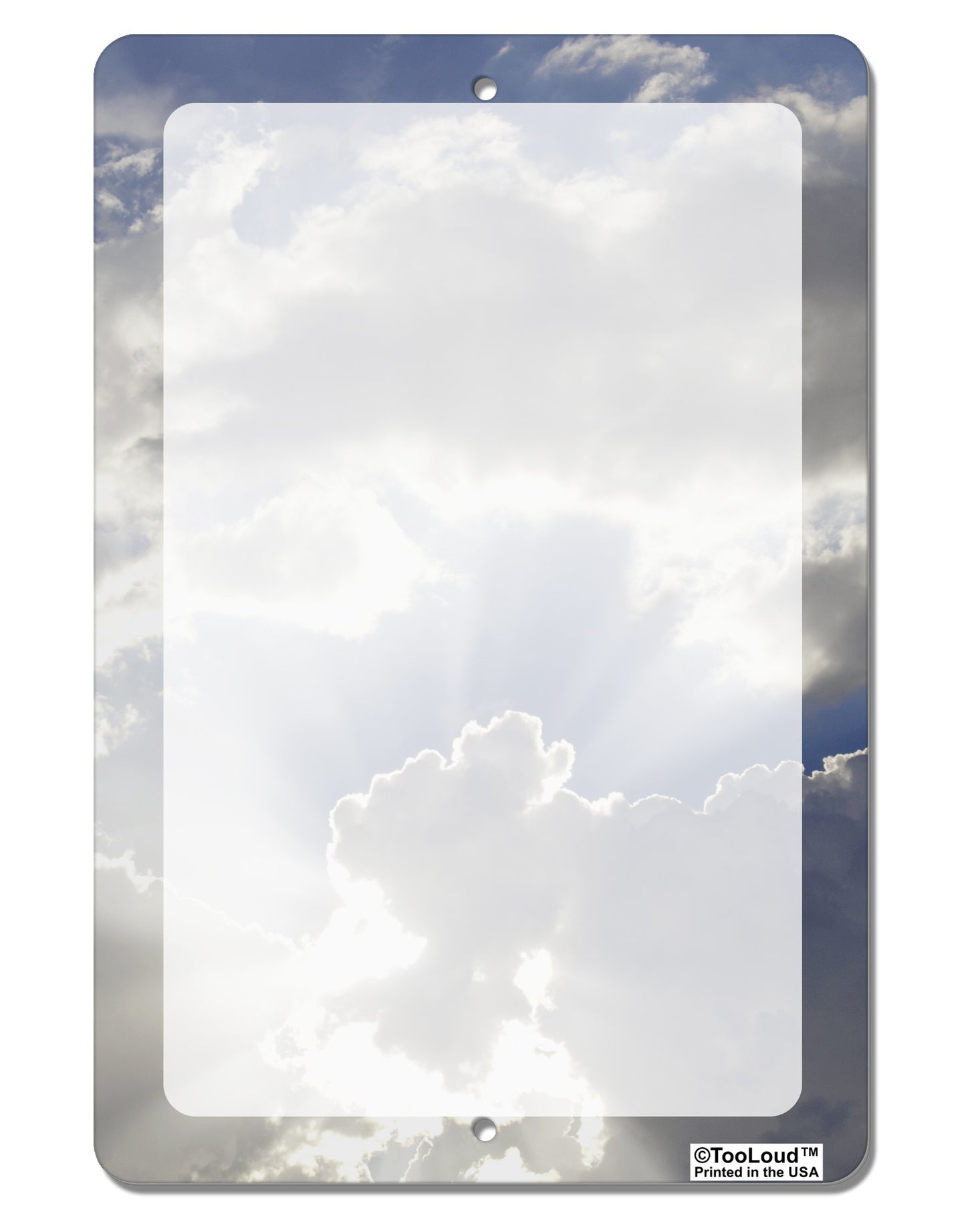 Blue Sky Silver Linings Aluminum 8 x 12" Dry Erase Board Sign All Over Print-Dry Erase Board-TooLoud-White-Davson Sales