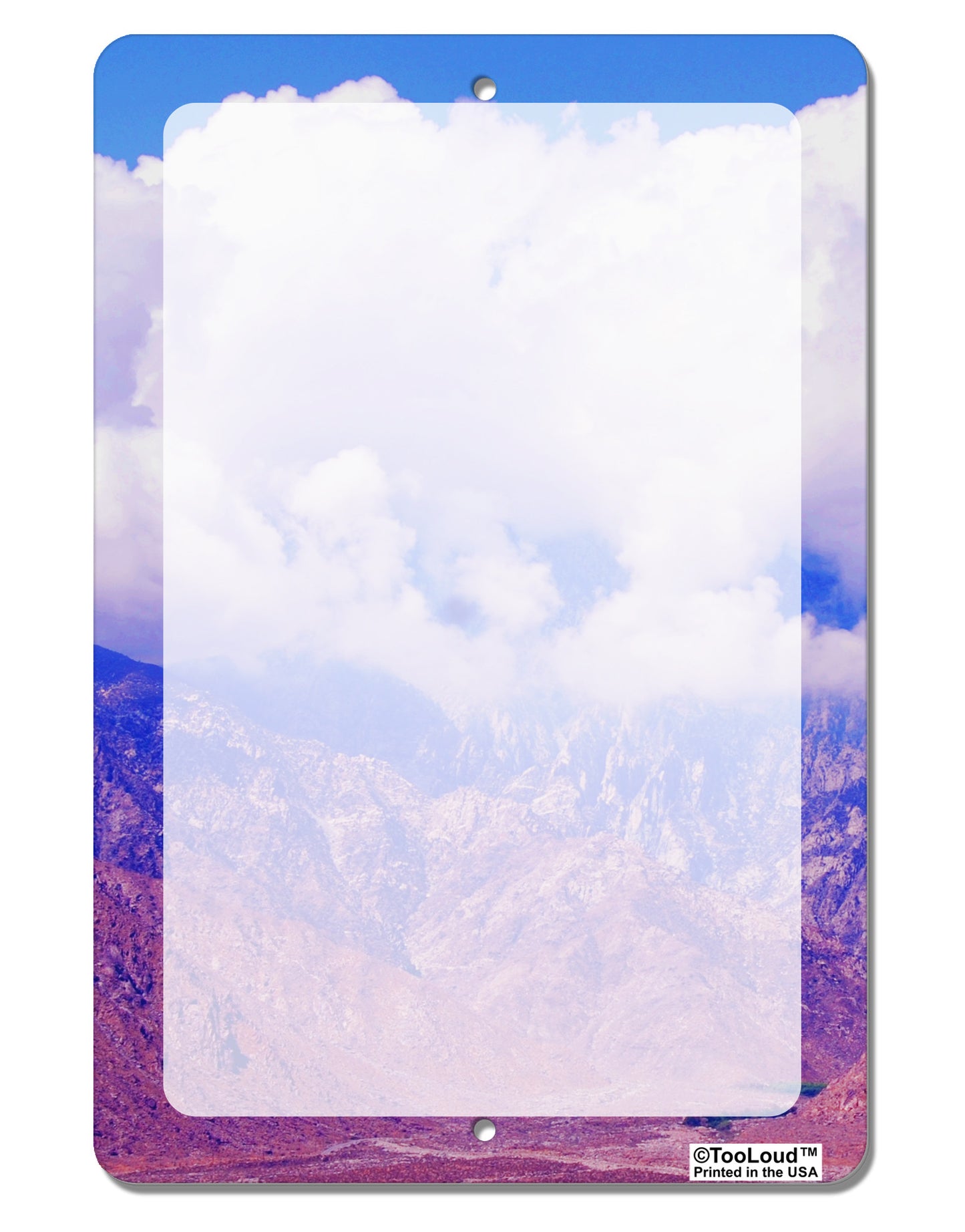 California Mountainscape Aluminum 8 x 12" Dry Erase Board Sign All Over Print-Dry Erase Board-TooLoud-White-Davson Sales