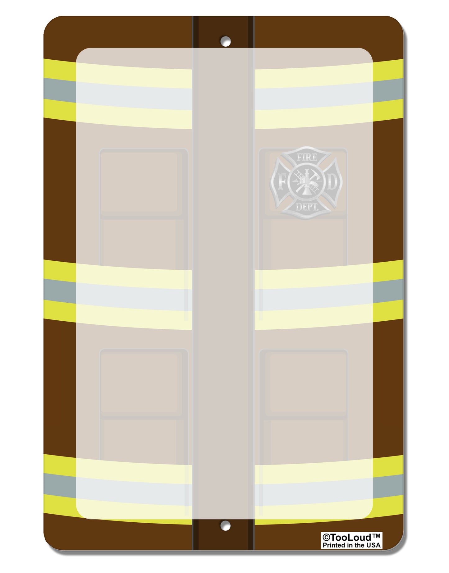 Firefighter Brown AOP Aluminum 8 x 12" Dry Erase Board Sign All Over Print-Dry Erase Board-TooLoud-White-Davson Sales