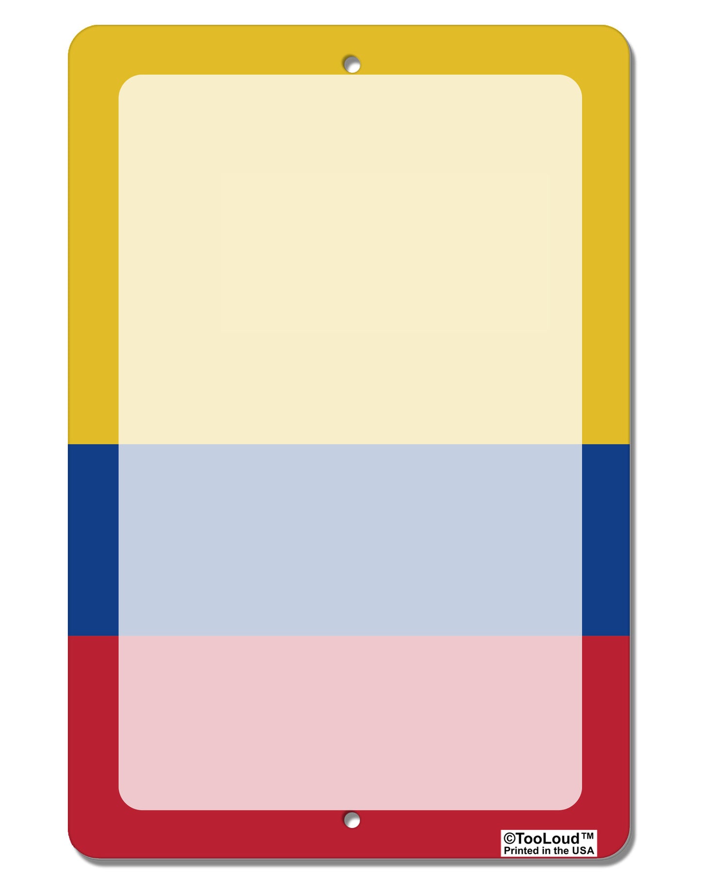 Colombia Flag AOP Aluminum 8 x 12" Dry Erase Board Sign All Over Print-Dry Erase Board-TooLoud-White-Davson Sales