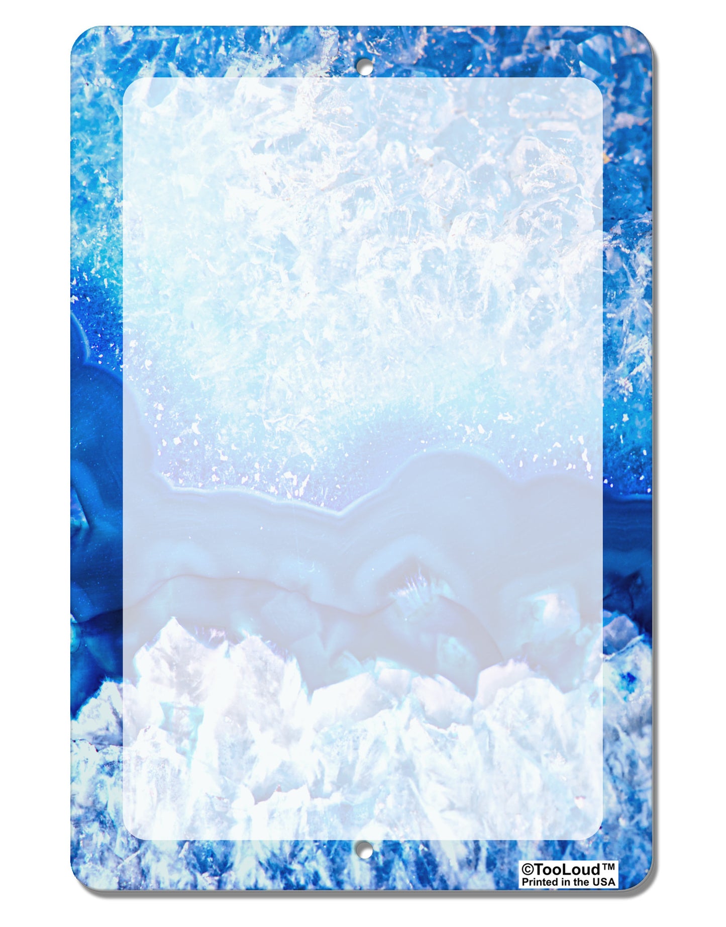 Blue Agate Geode Print Aluminum 8 x 12" Dry Erase Board Sign All Over Print-Dry Erase Board-TooLoud-White-Davson Sales