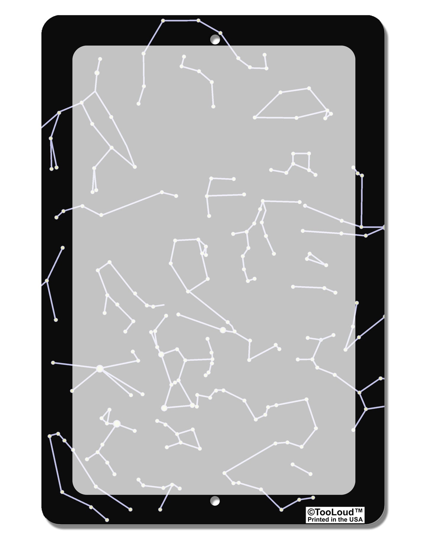 Constellations Black All Over Aluminum 8 x 12" Dry Erase Board Sign All Over Print-Dry Erase Board-TooLoud-White-Davson Sales