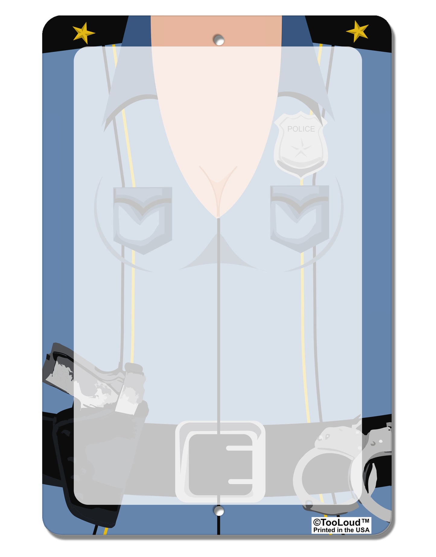 Sexy Cop AOP Aluminum 8 x 12" Dry Erase Board Sign All Over Print-Dry Erase Board-TooLoud-White-Davson Sales