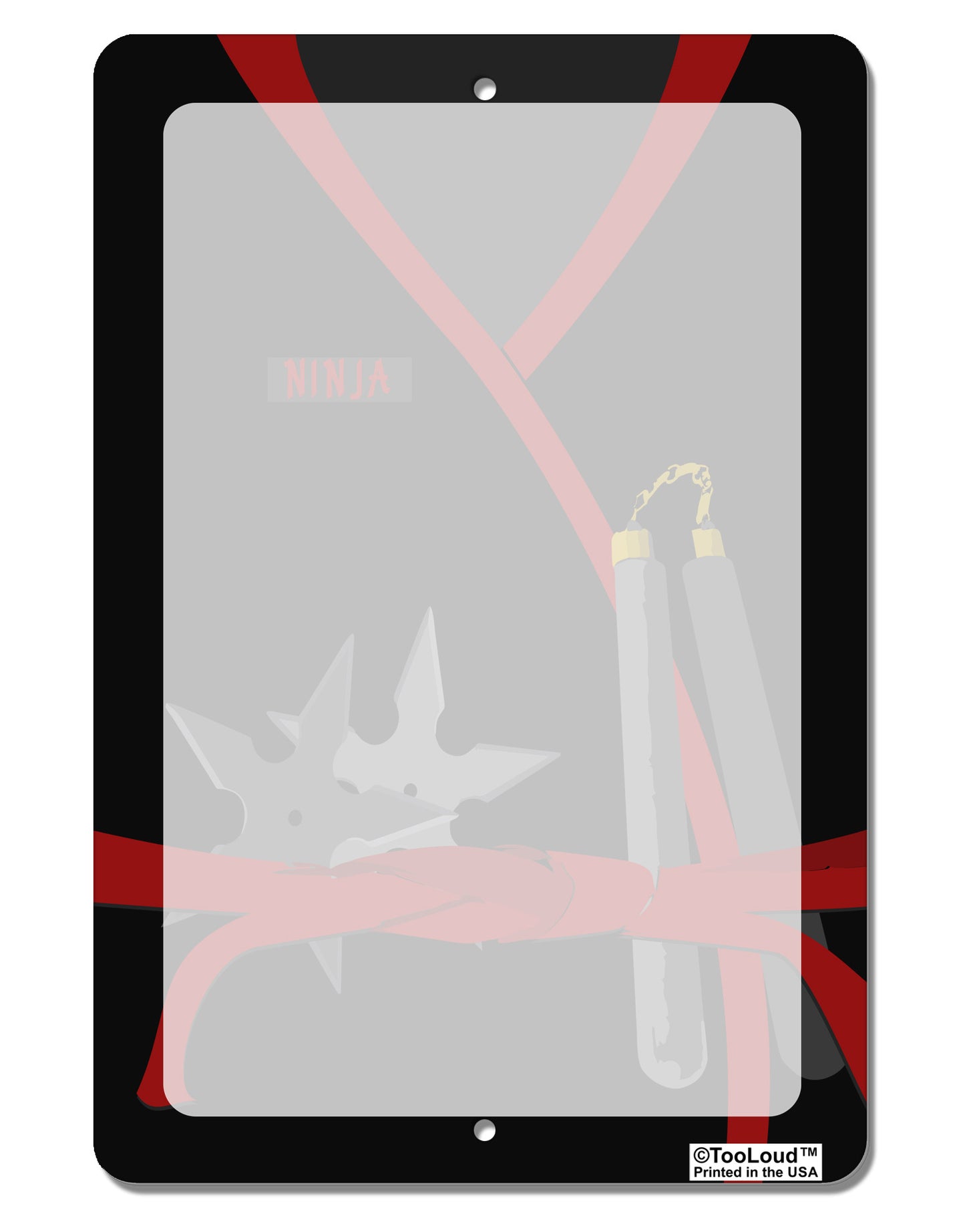 Ninja Red AOP Aluminum 8 x 12" Dry Erase Board Sign All Over Print-Dry Erase Board-TooLoud-White-Davson Sales