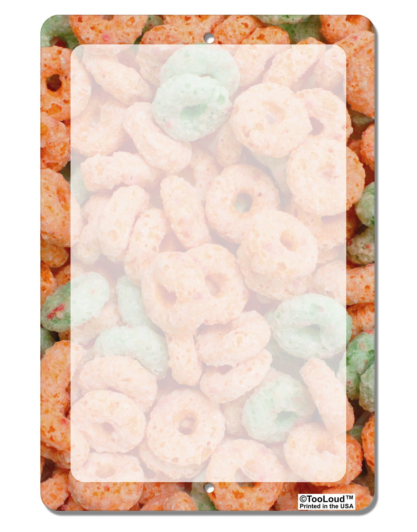 Orange and Green Cereal All Over Aluminum 8 x 12" Dry Erase Board Sign All Over Print-Dry Erase Board-TooLoud-White-Davson Sales