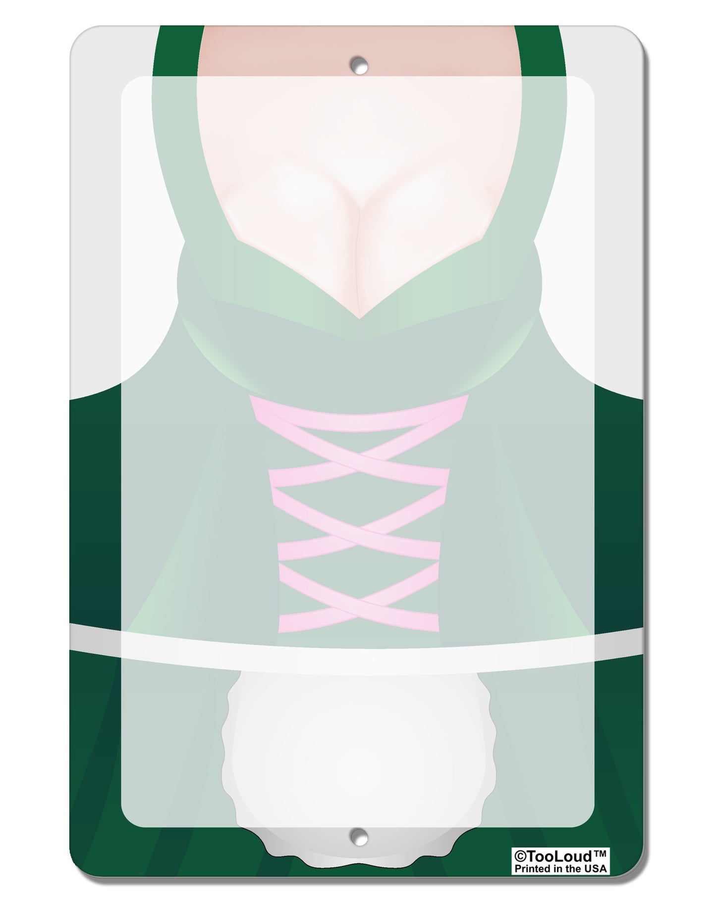 Sexy Dirndl Costume Green Aluminum 8 x 12" Dry Erase Board Sign All Over Print by TooLoud-Dry Erase Board-TooLoud-White-Davson Sales
