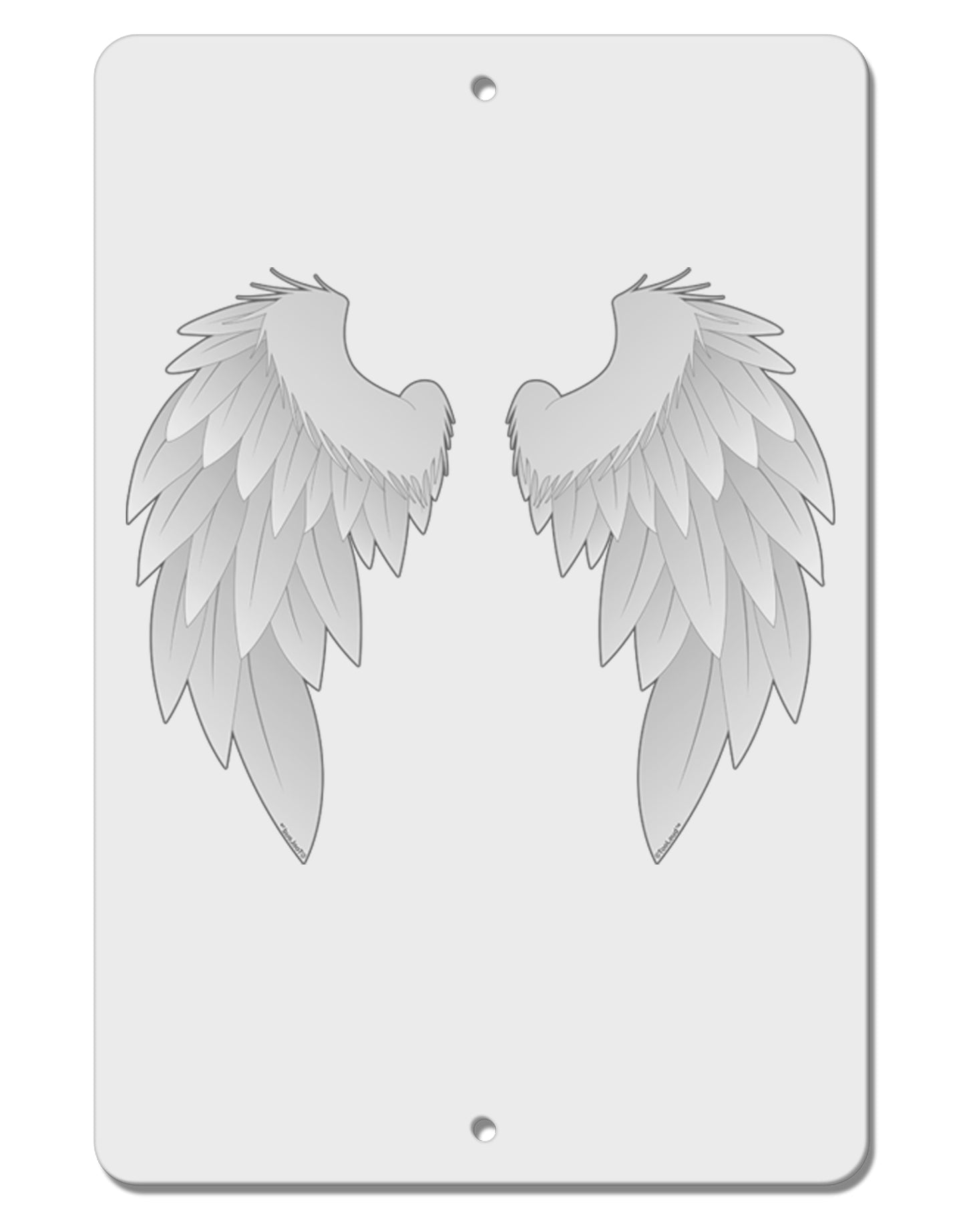 Epic Angel Wings Design Aluminum 8 x 12" Sign by TooLoud-TooLoud-White-Davson Sales