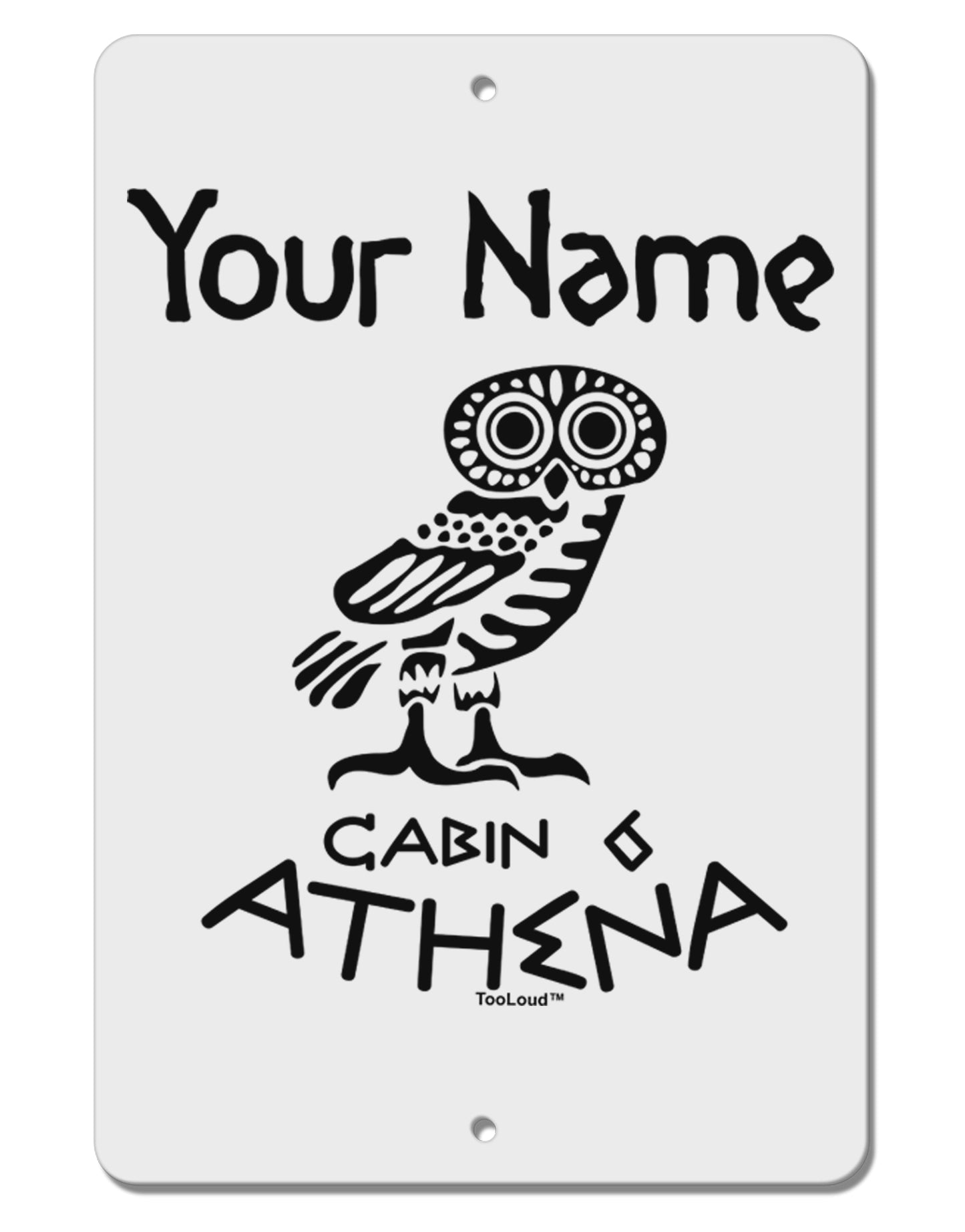 Personalized Cabin 6 Athena Aluminum 8 x 12" Sign by TooLoud-TooLoud-White-Davson Sales