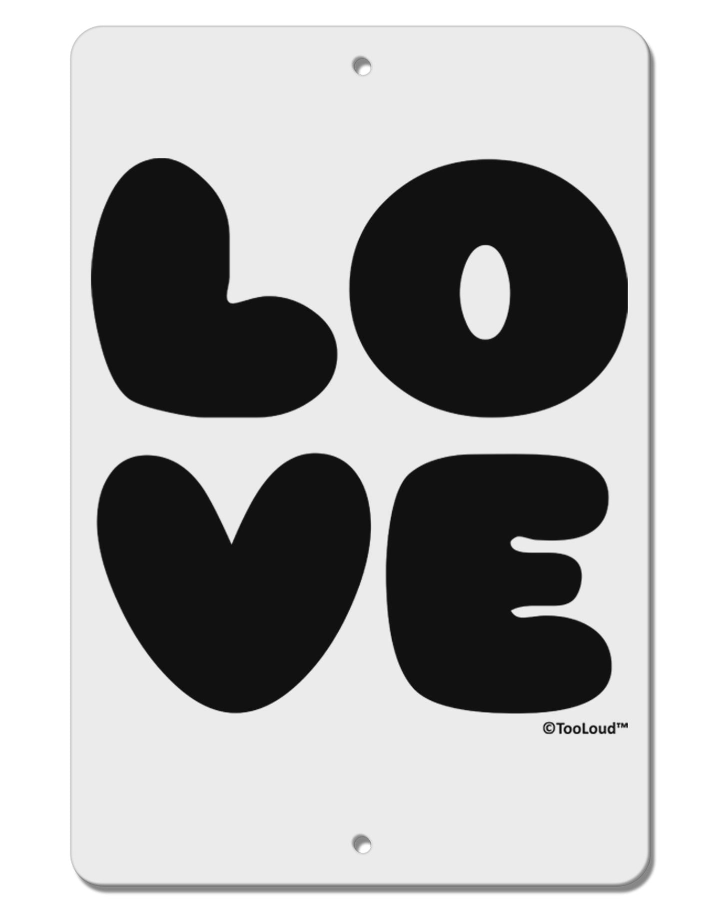 LOVE Text Aluminum 8 x 12" Sign by TooLoud-TooLoud-White-Davson Sales
