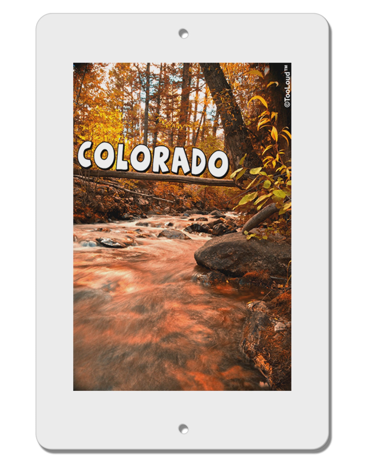 Mt Shavano Colorado Text Aluminum 8 x 12" Sign-TooLoud-White-Davson Sales