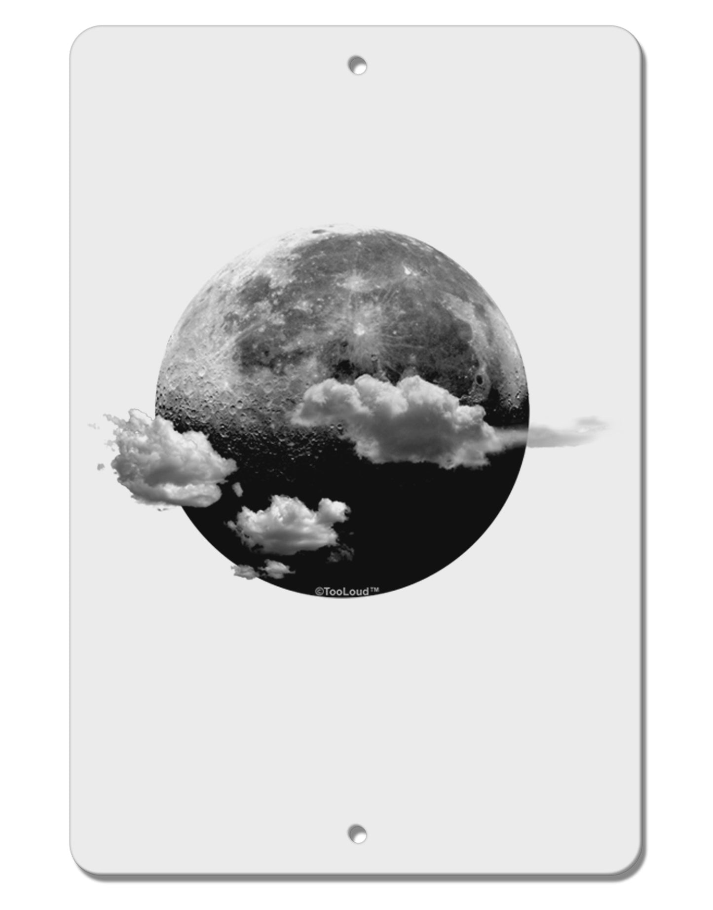 Moon Dream Earth Aluminum 8 x 12" Sign-TooLoud-White-Davson Sales